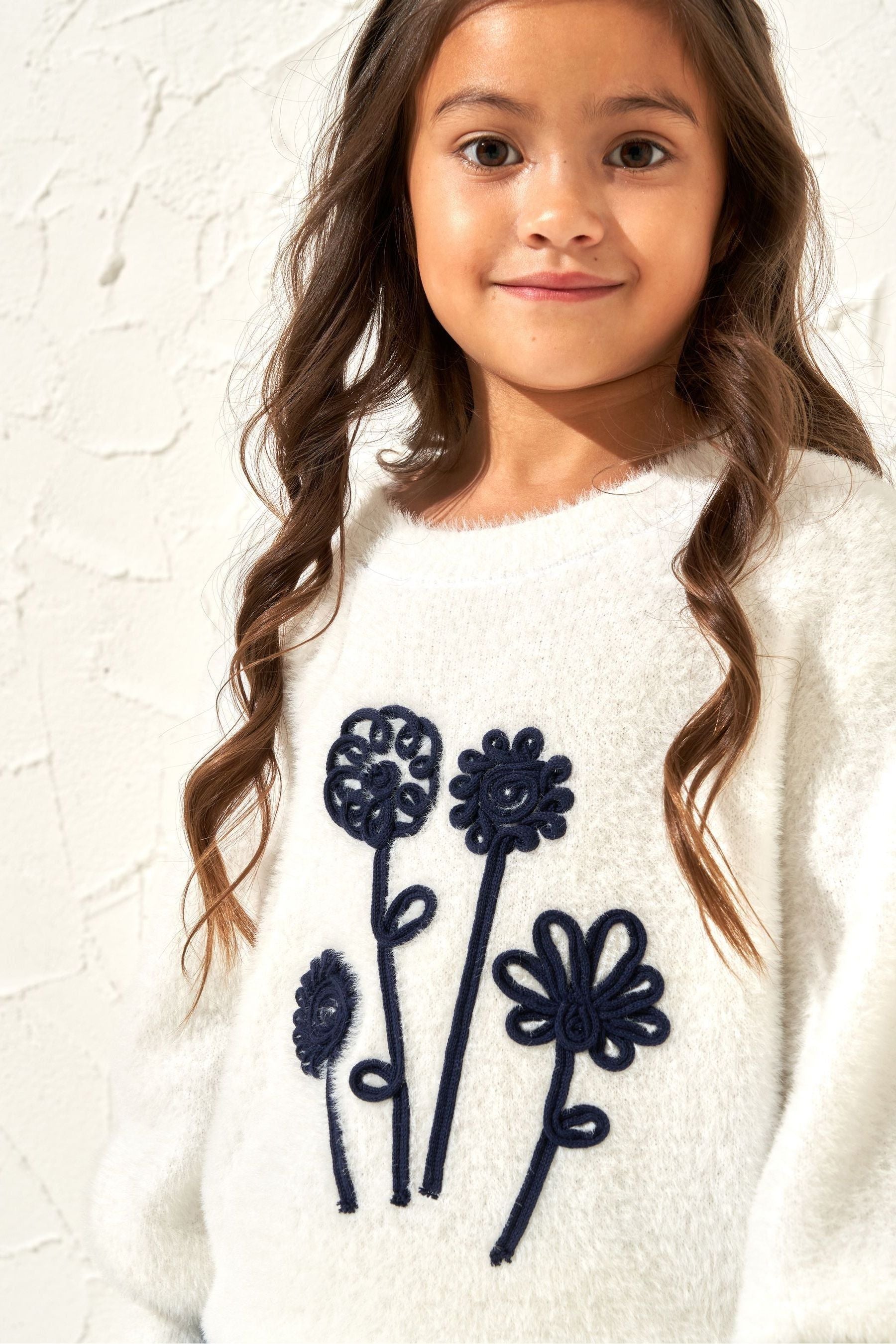 White Angel & Rocket Cornellie Flower Gabbi Jumper