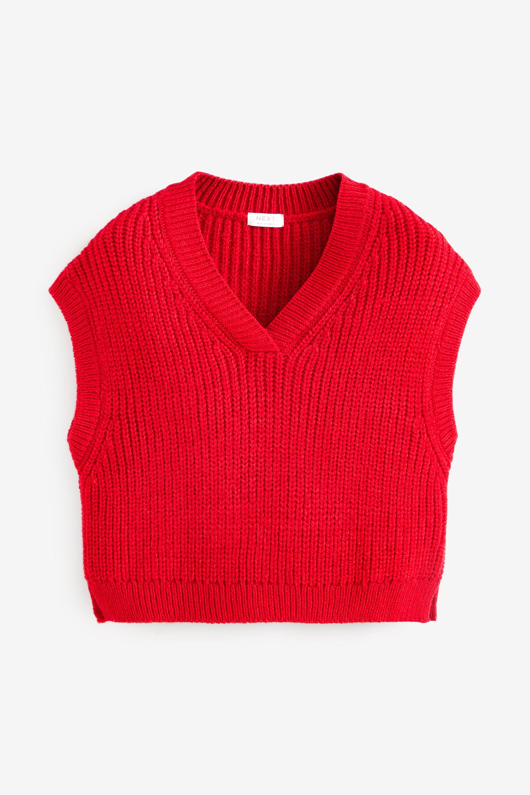 Red Knitted Tank (3-16yrs)