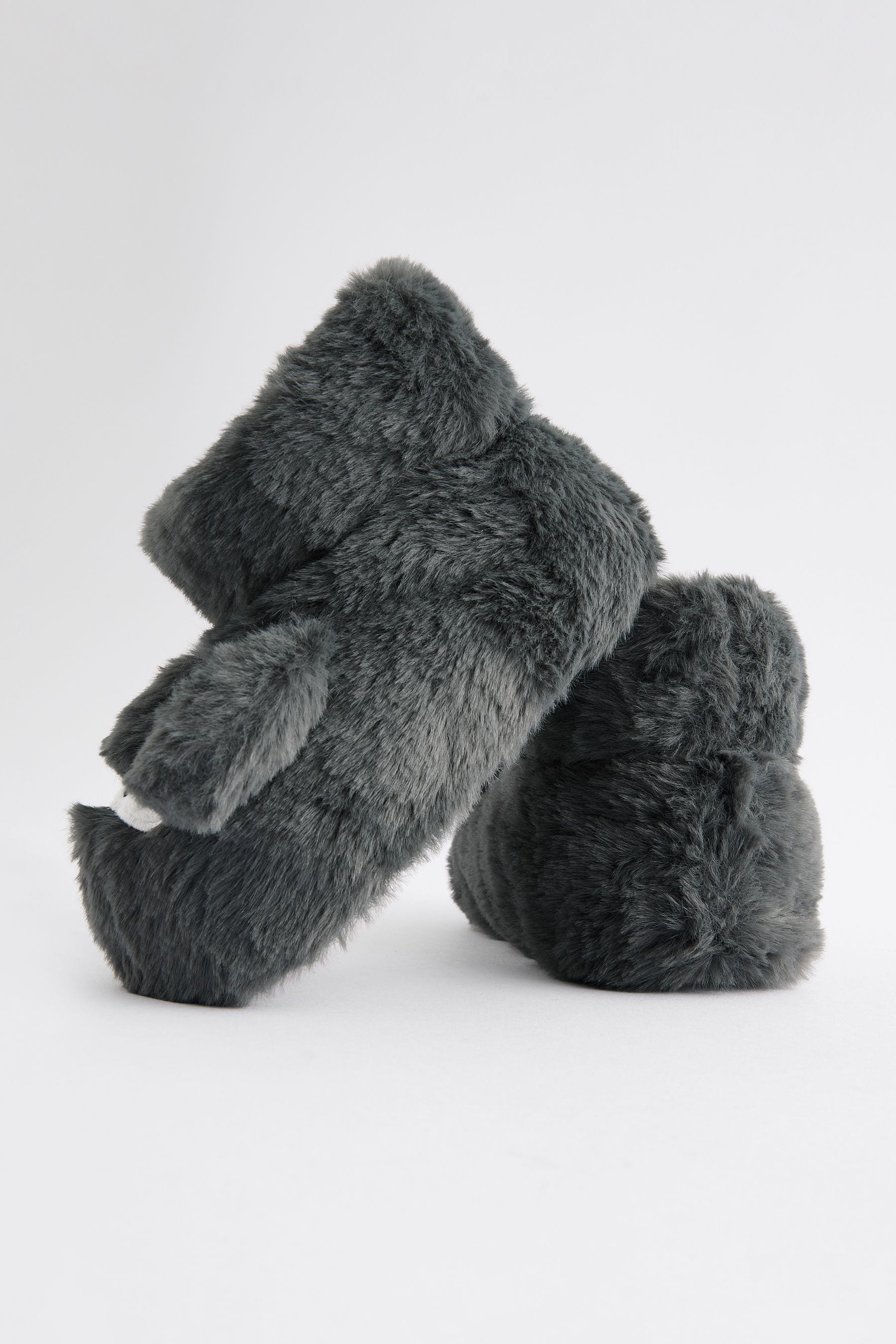 Grey Dog Slipper Boots