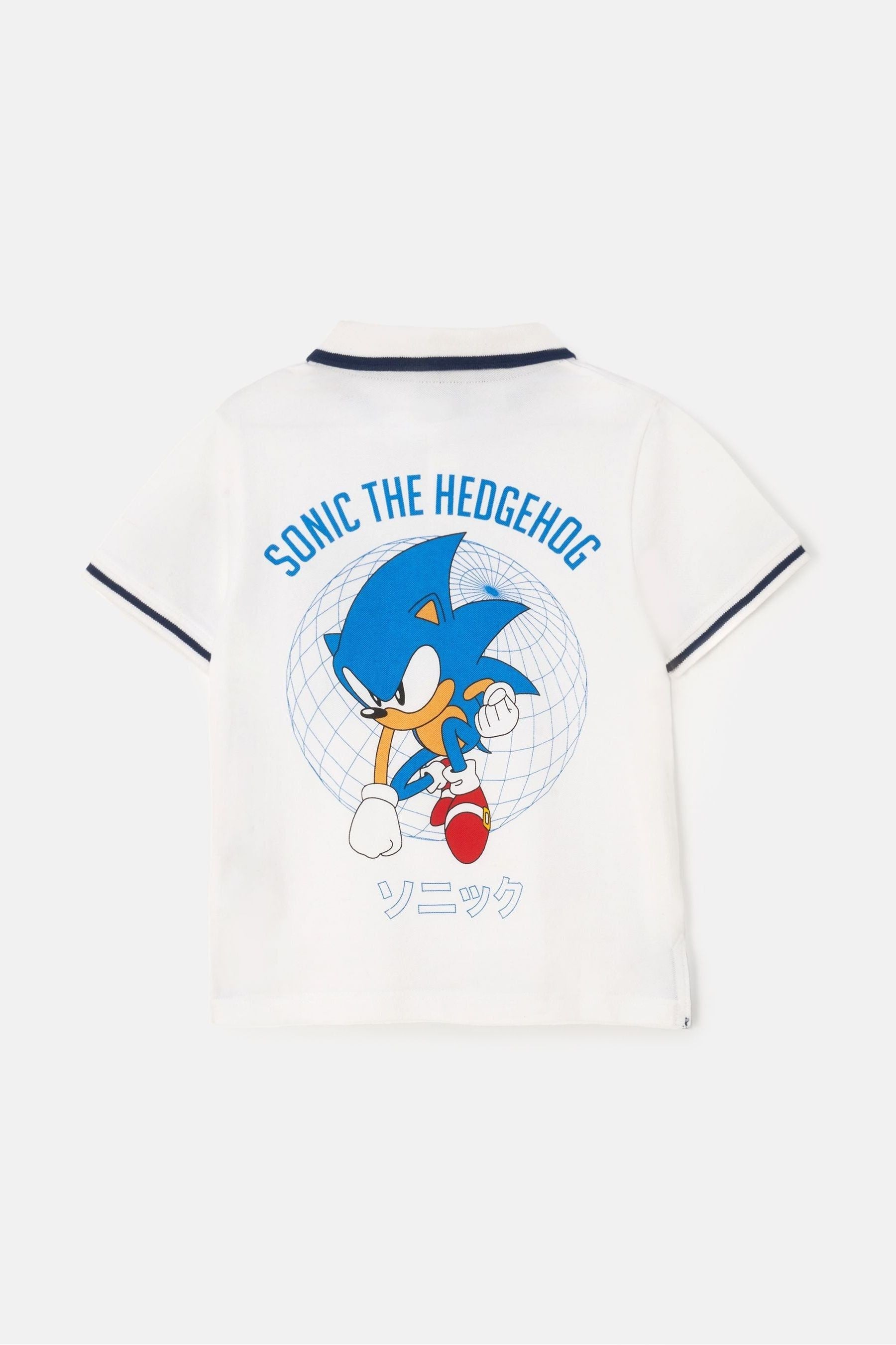 White Angel & Rocket Sonic Sporty Polo Shirt