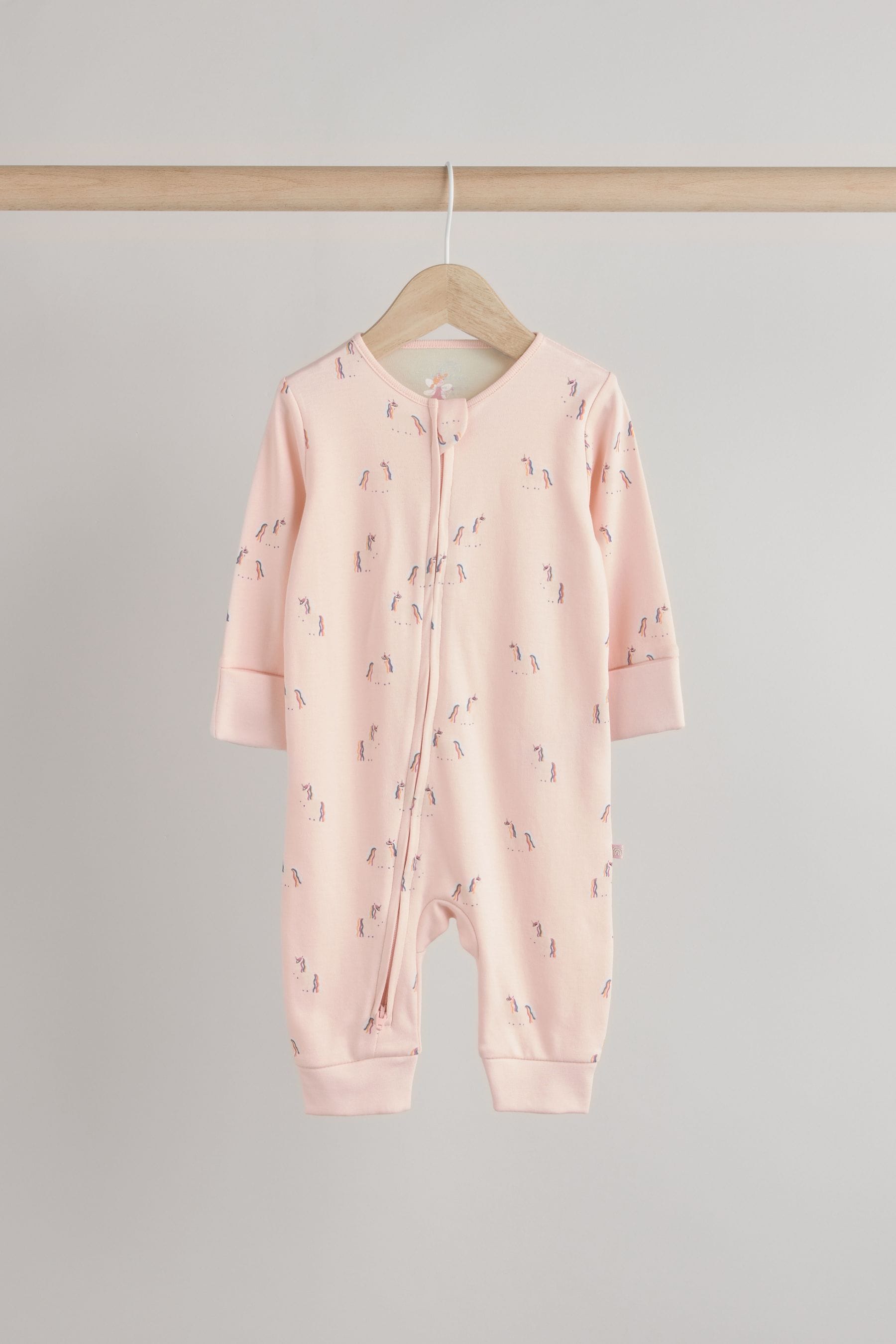 Pastel Character Baby Printed 100% Cotton Sleepsuit 3 Pack (0mths-3yrs)