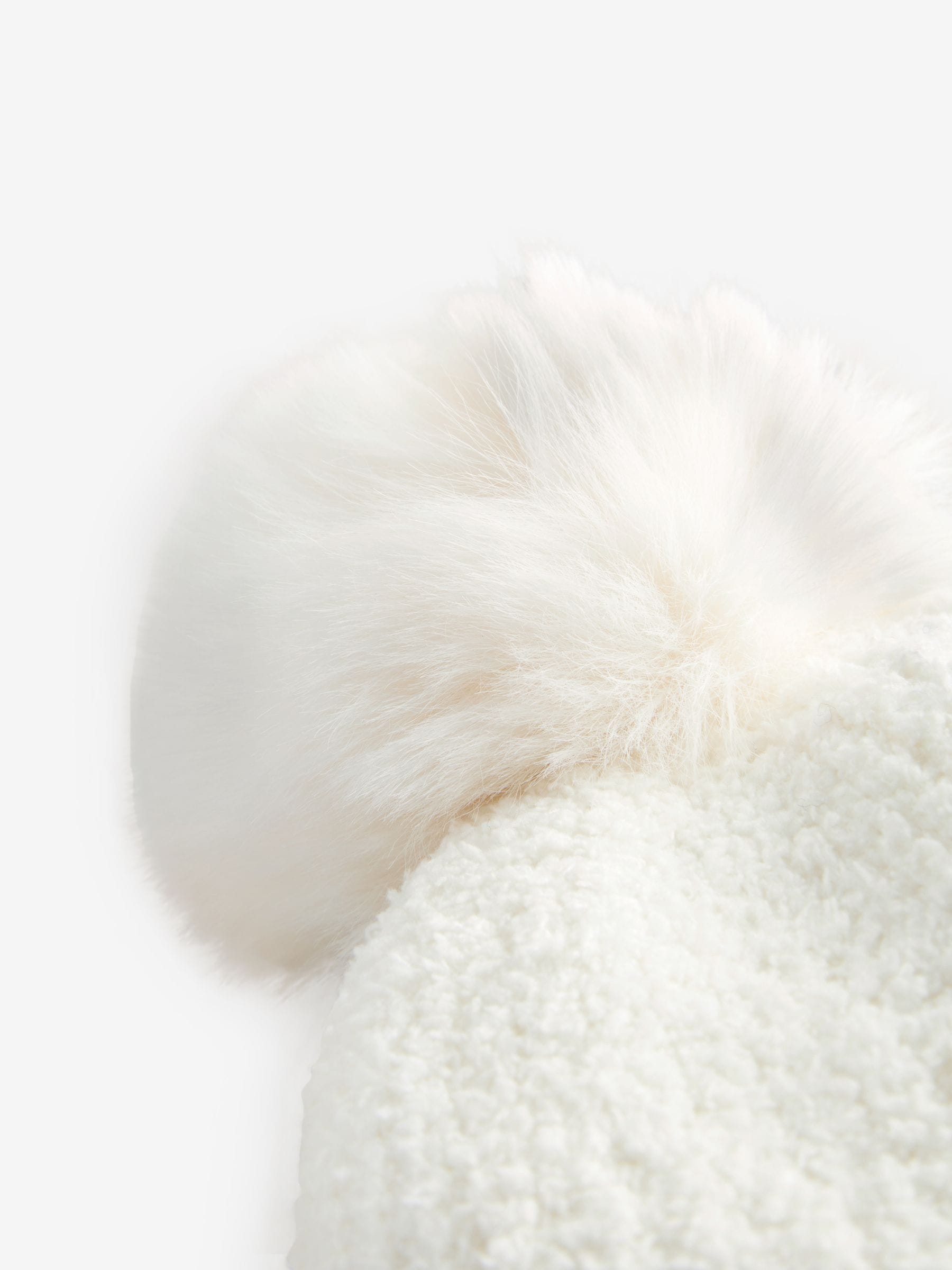 Cream Bear Pom Beanie Hat (3mths-6yrs)