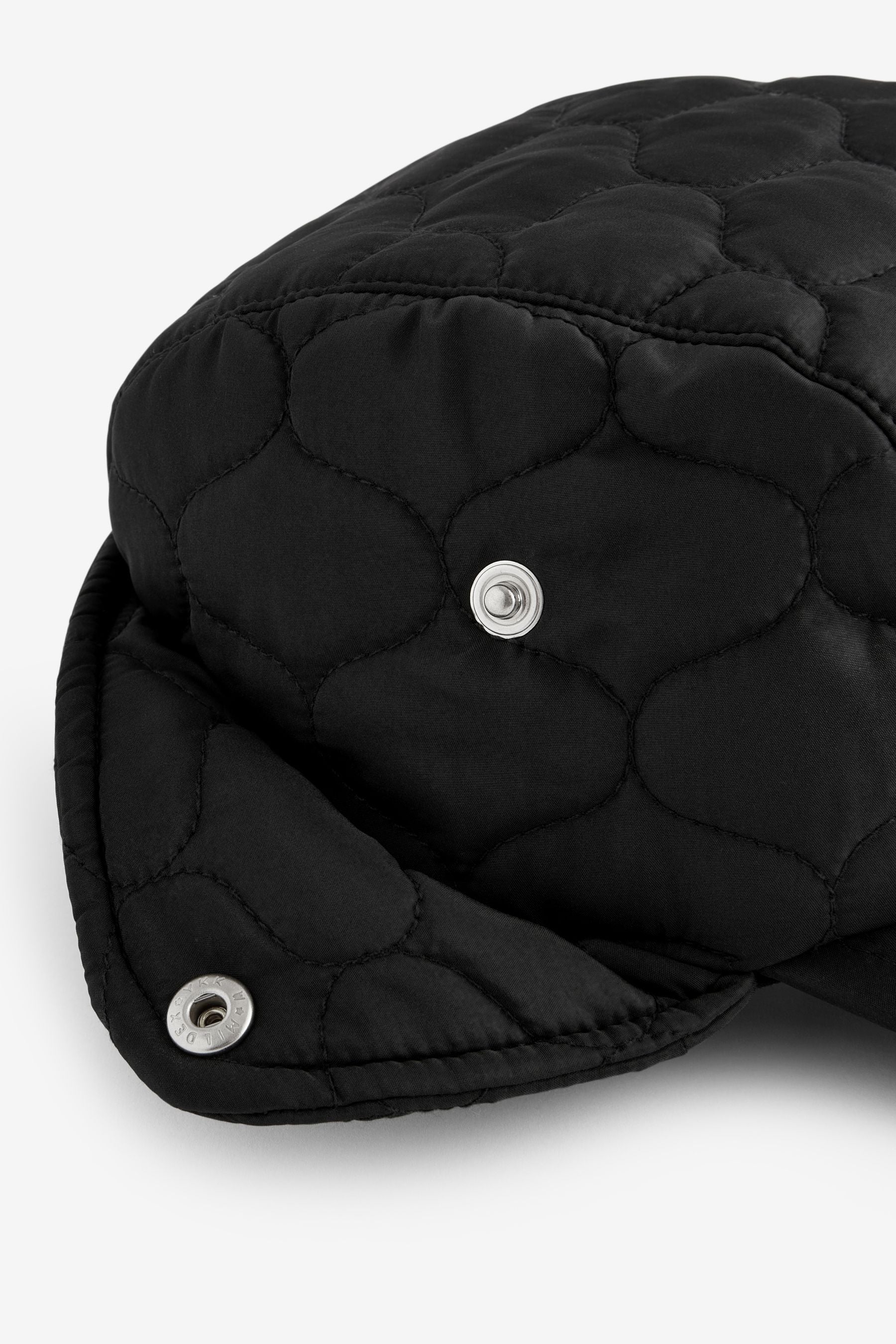 Black Quilted Trapper Style Cap (3-16yrs)