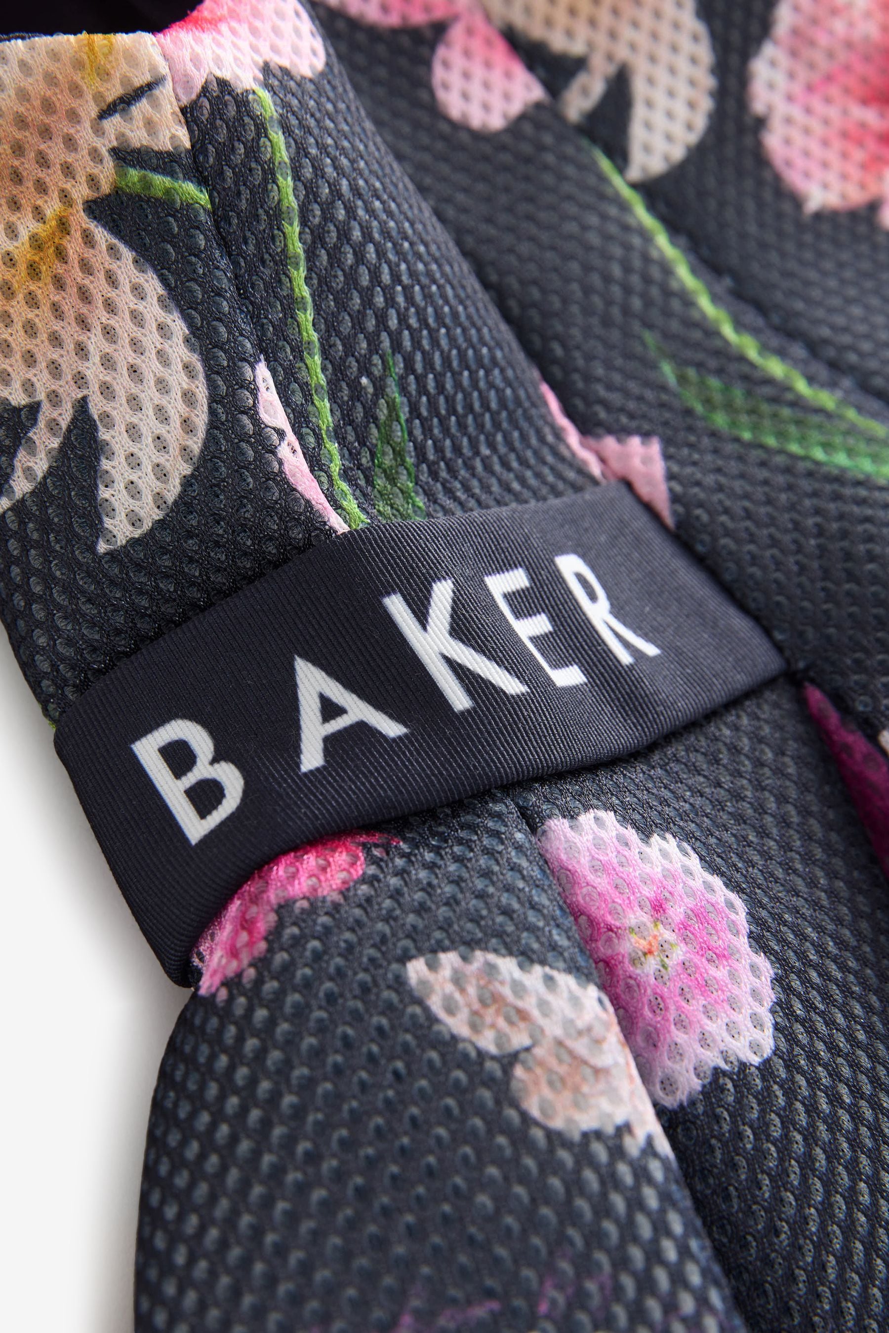 Baker by Ted Baker Navy Floral Airtex Scuba Dress