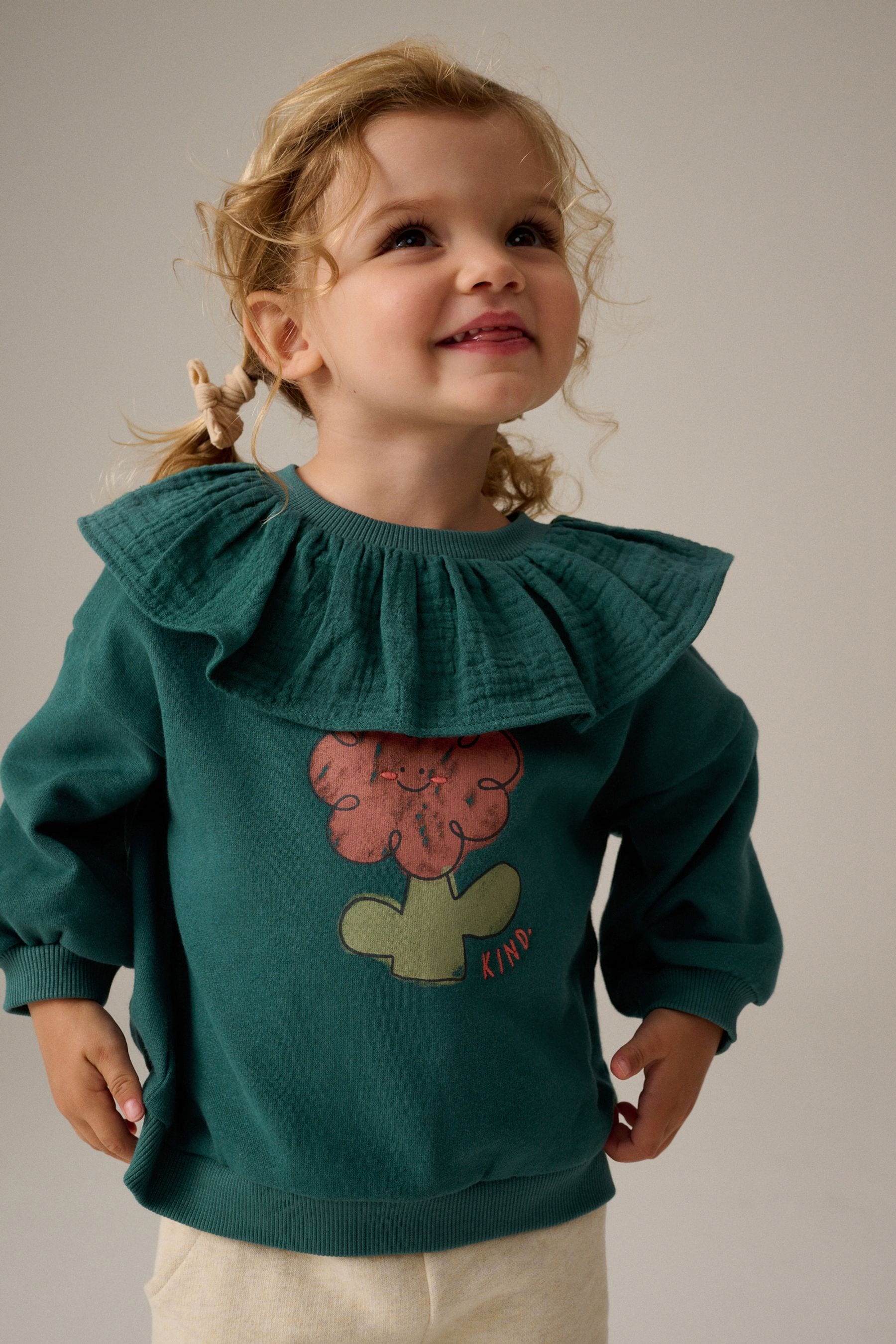 Green Collar Sweatshirt (3mths-7yrs)