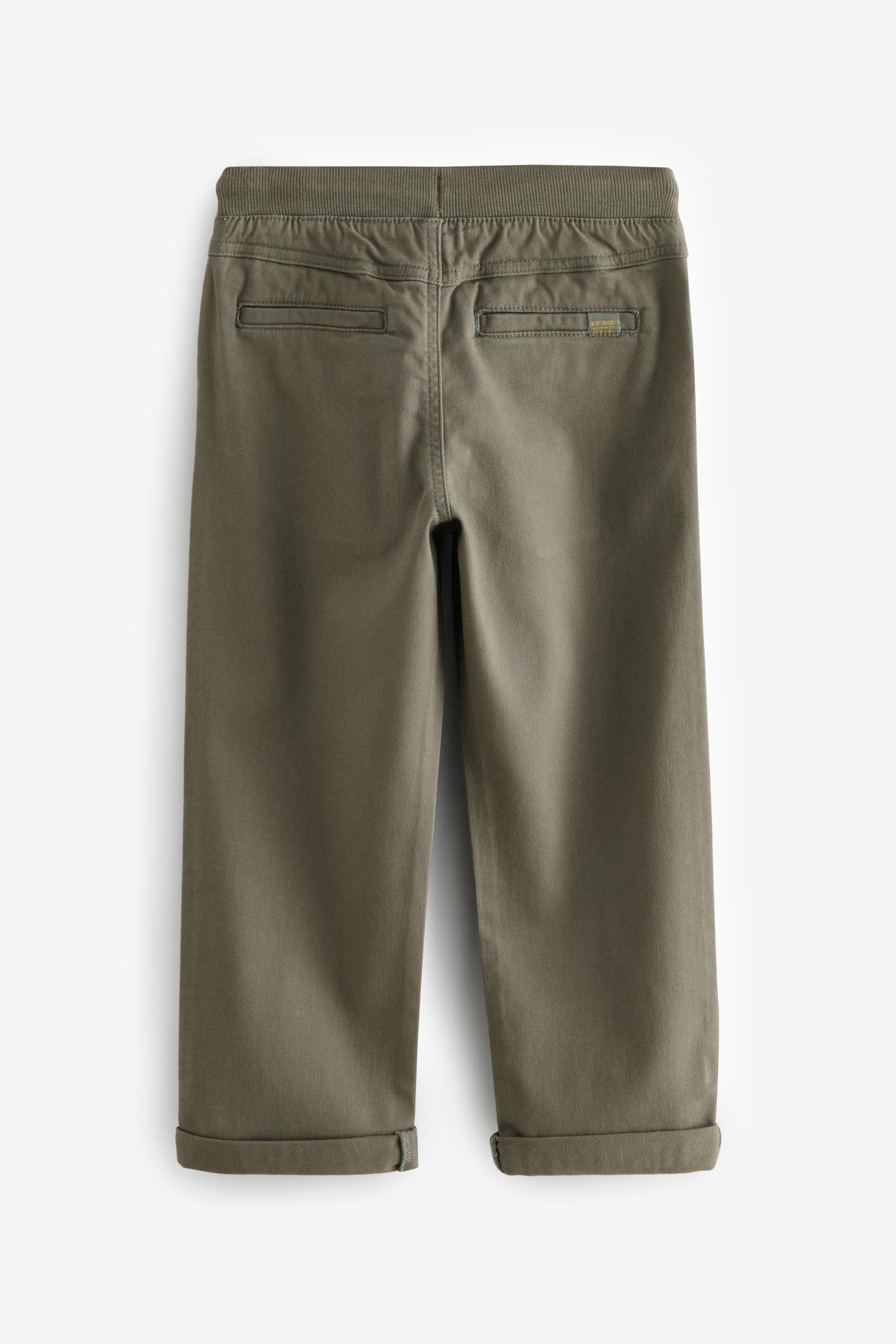 Khaki Green Wide Fit Rib Waist Pull-On Trousers (3-16yrs)