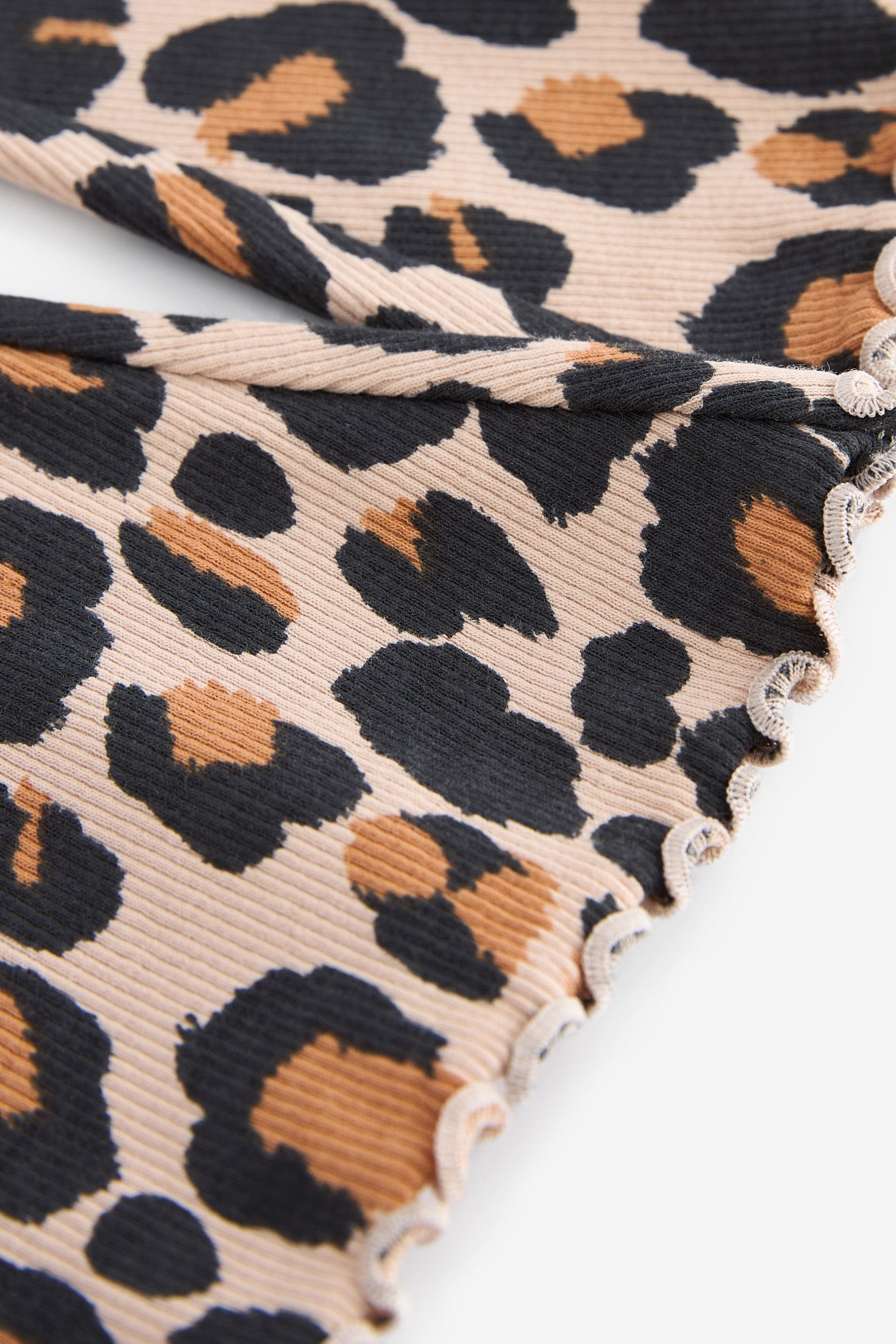 Animal Leopard Print Rib Flare Leggings (3mths-7yrs)