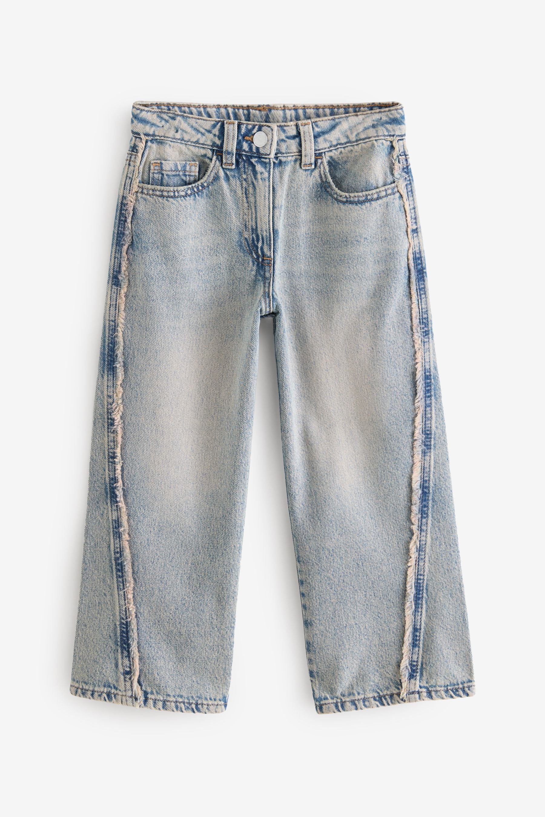 Denim Tint Wide Leg 100% Cotton Jeans (3-16yrs)