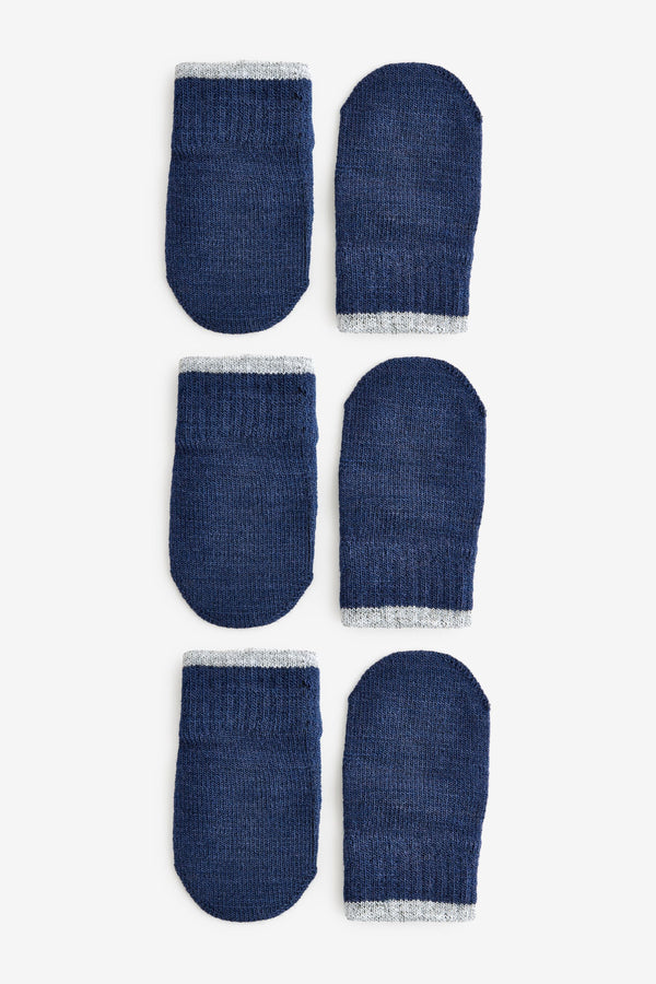 Navy Blue 3 Pair Magic Mittens Set (3mths-6yrs)