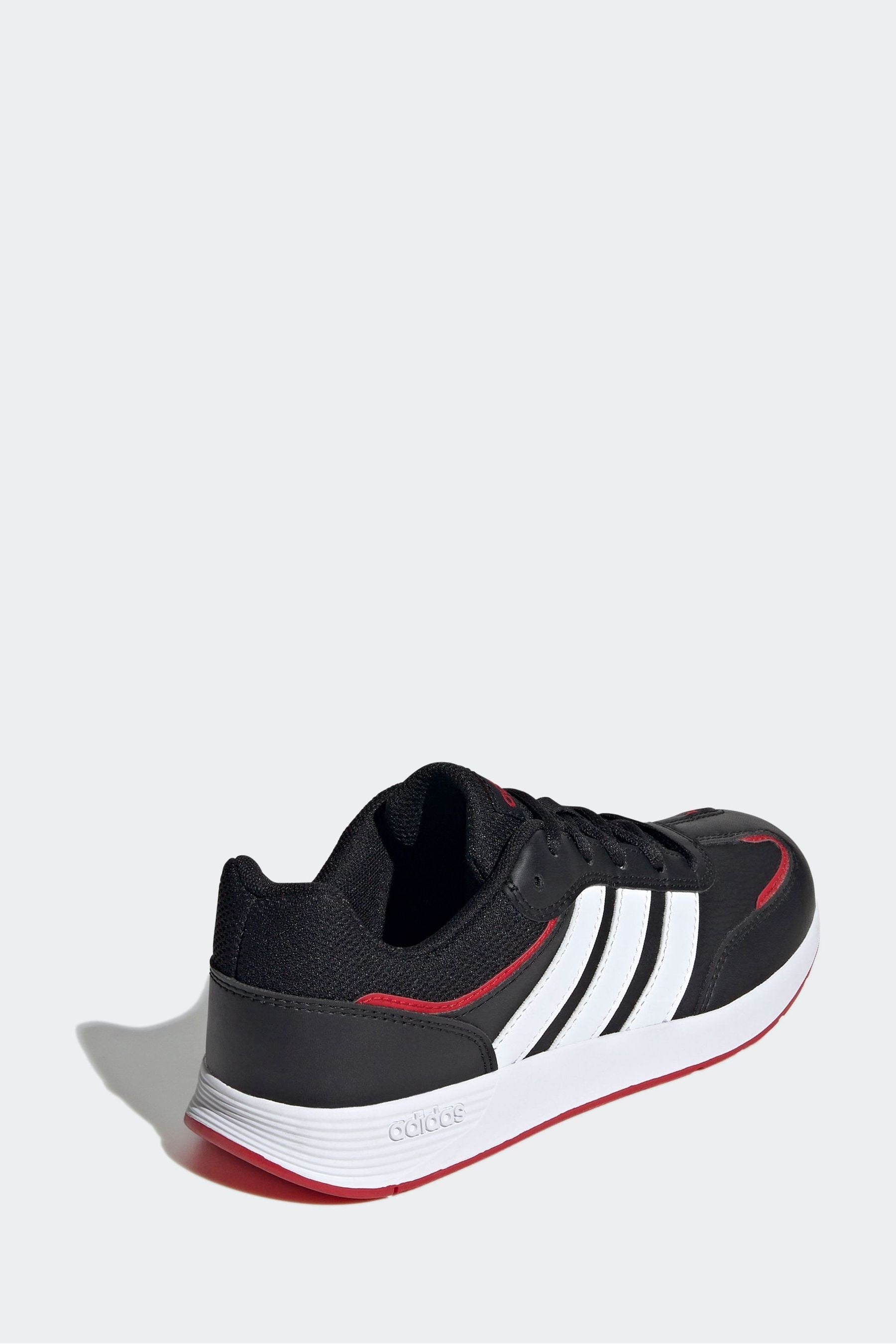 adidas Black/Red Kids Tensaur Switch Trainers