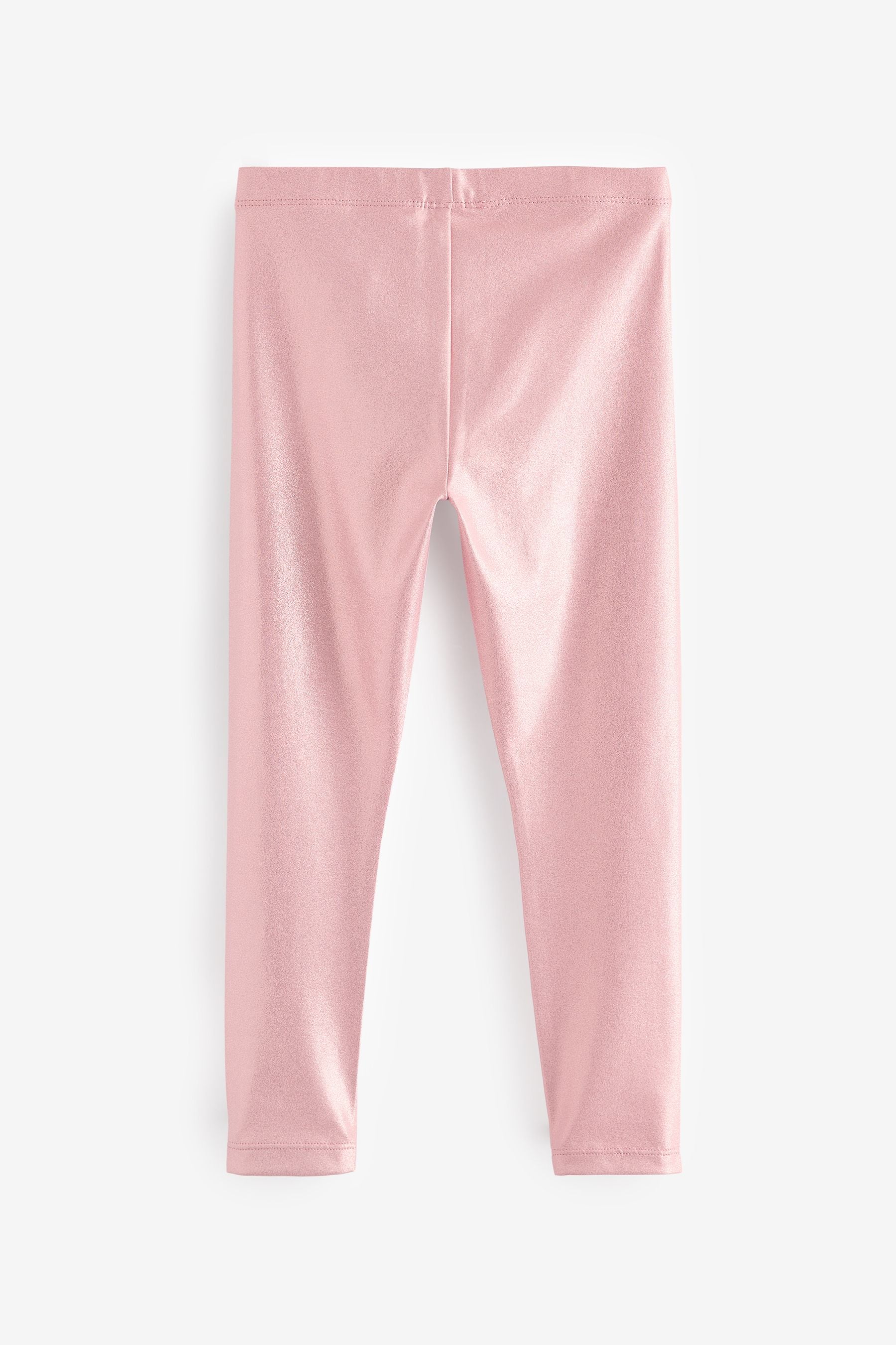 Pink Sparkle Coated Leggings (3-16yrs)