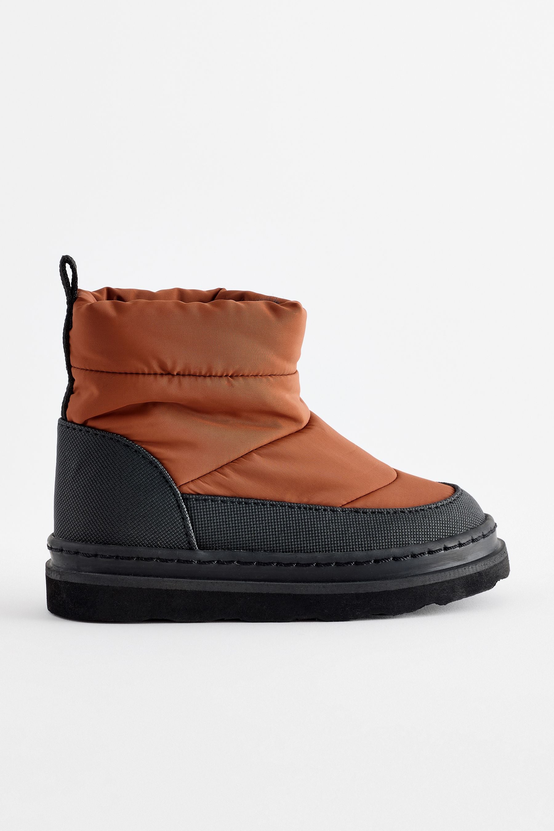 Brown Quilted Warm Lined Water Repellant Boots