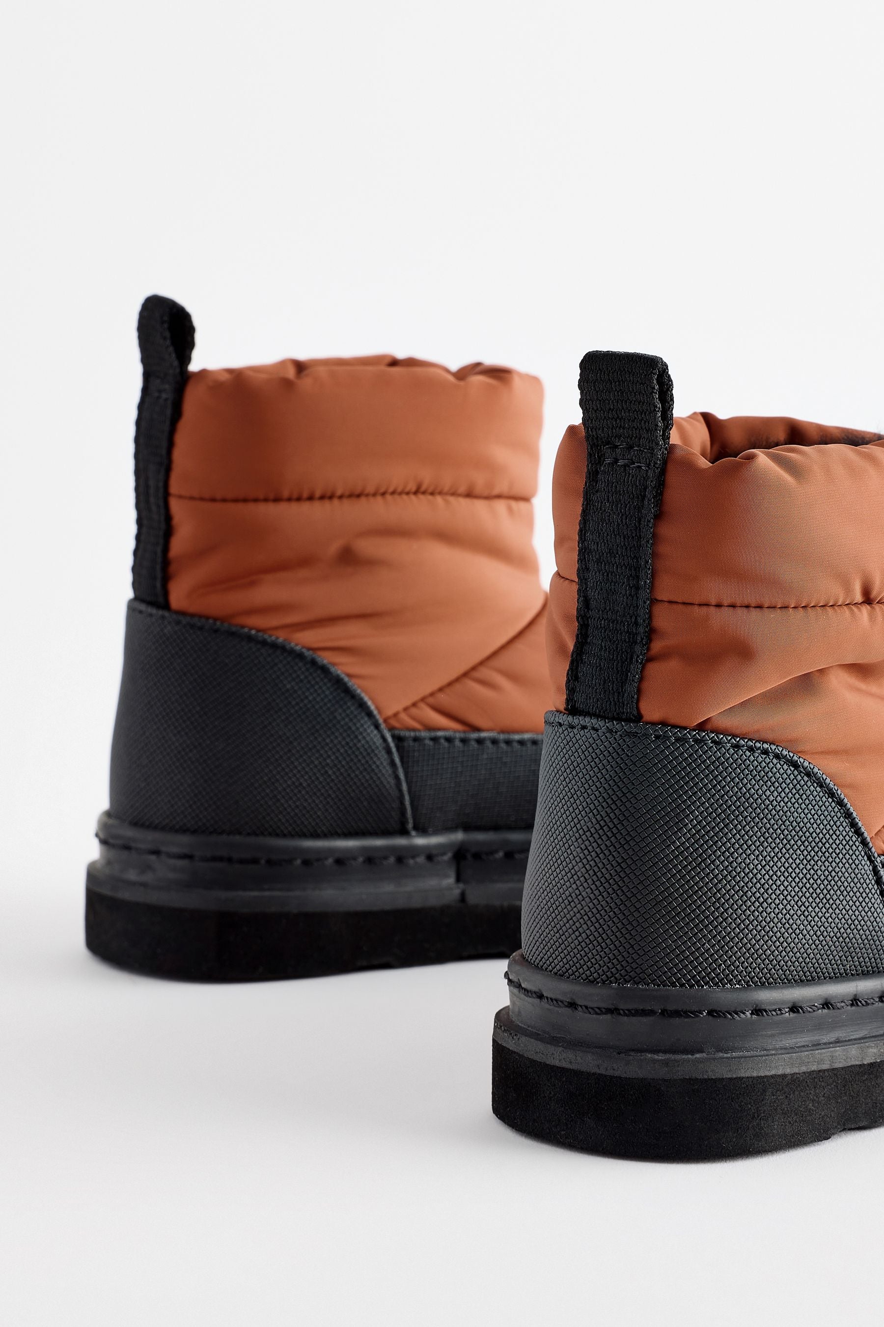 Brown Quilted Warm Lined Water Repellant Boots