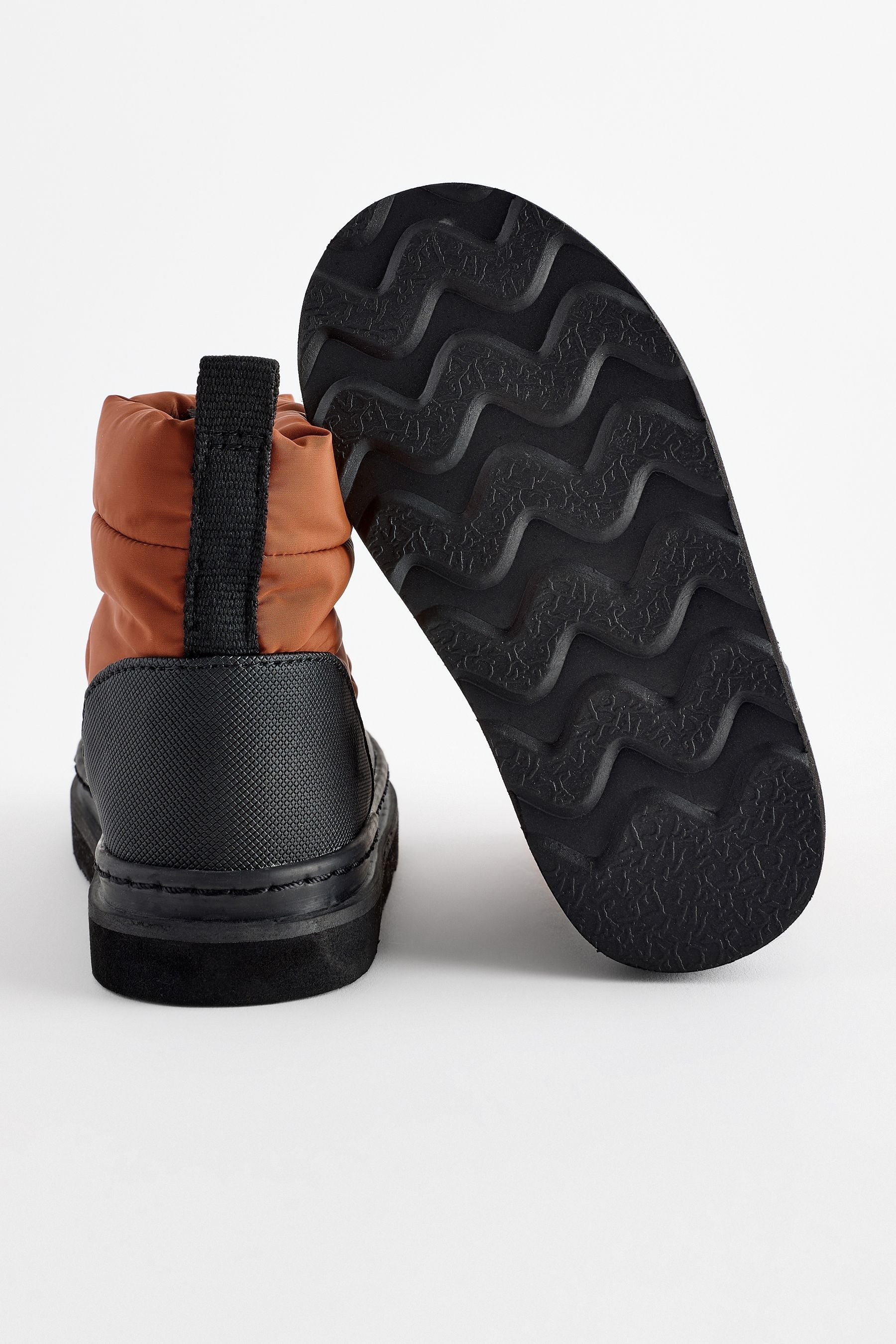 Brown Quilted Warm Lined Water Repellant Boots