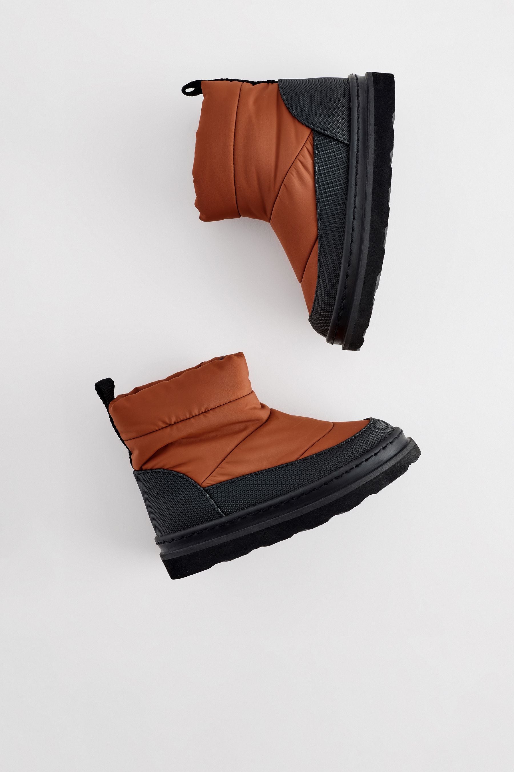 Brown Quilted Warm Lined Water Repellant Boots