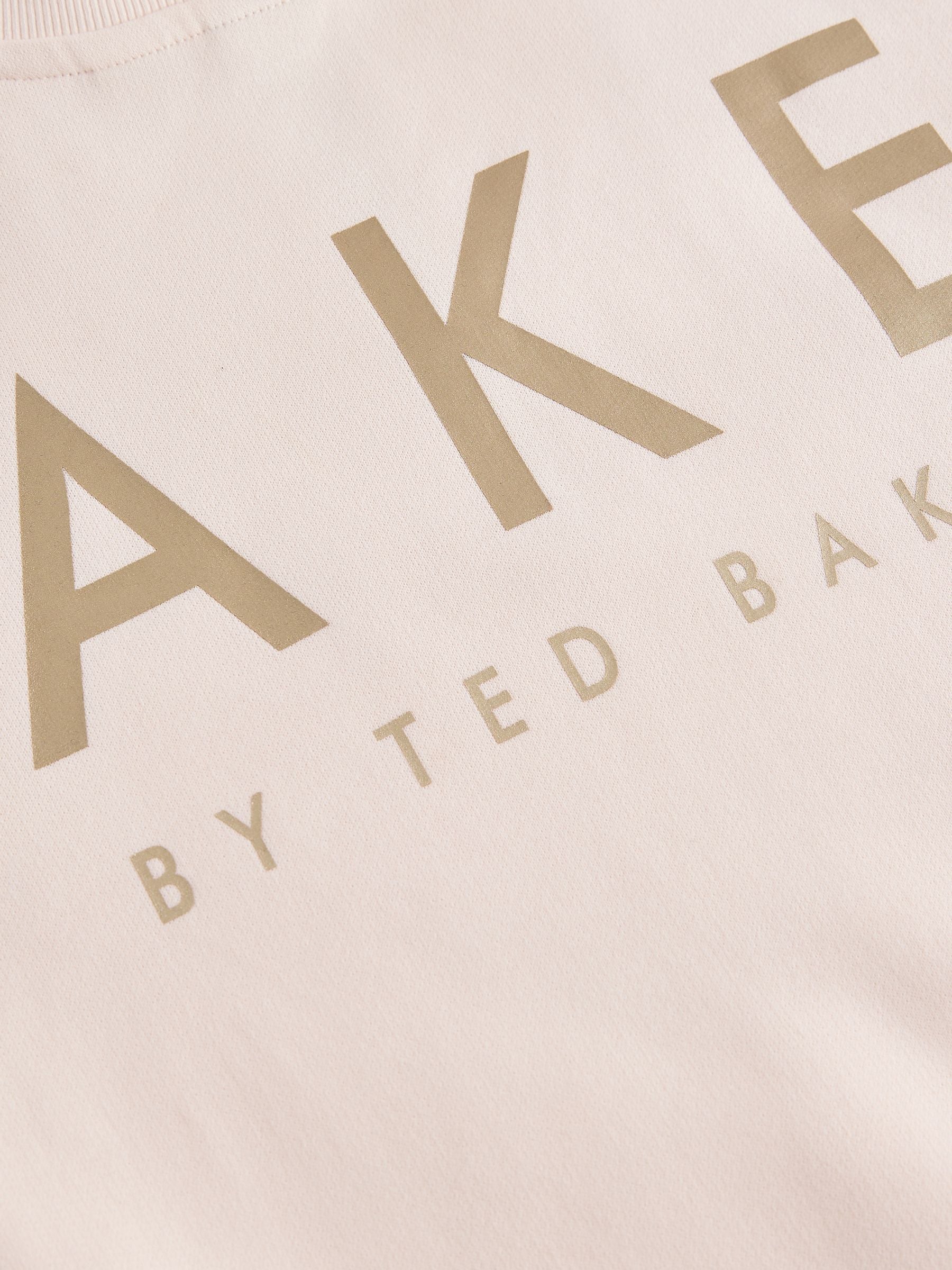 Baker by Ted Baker Cream Zip Neck 100% Cotton Sweat Dress