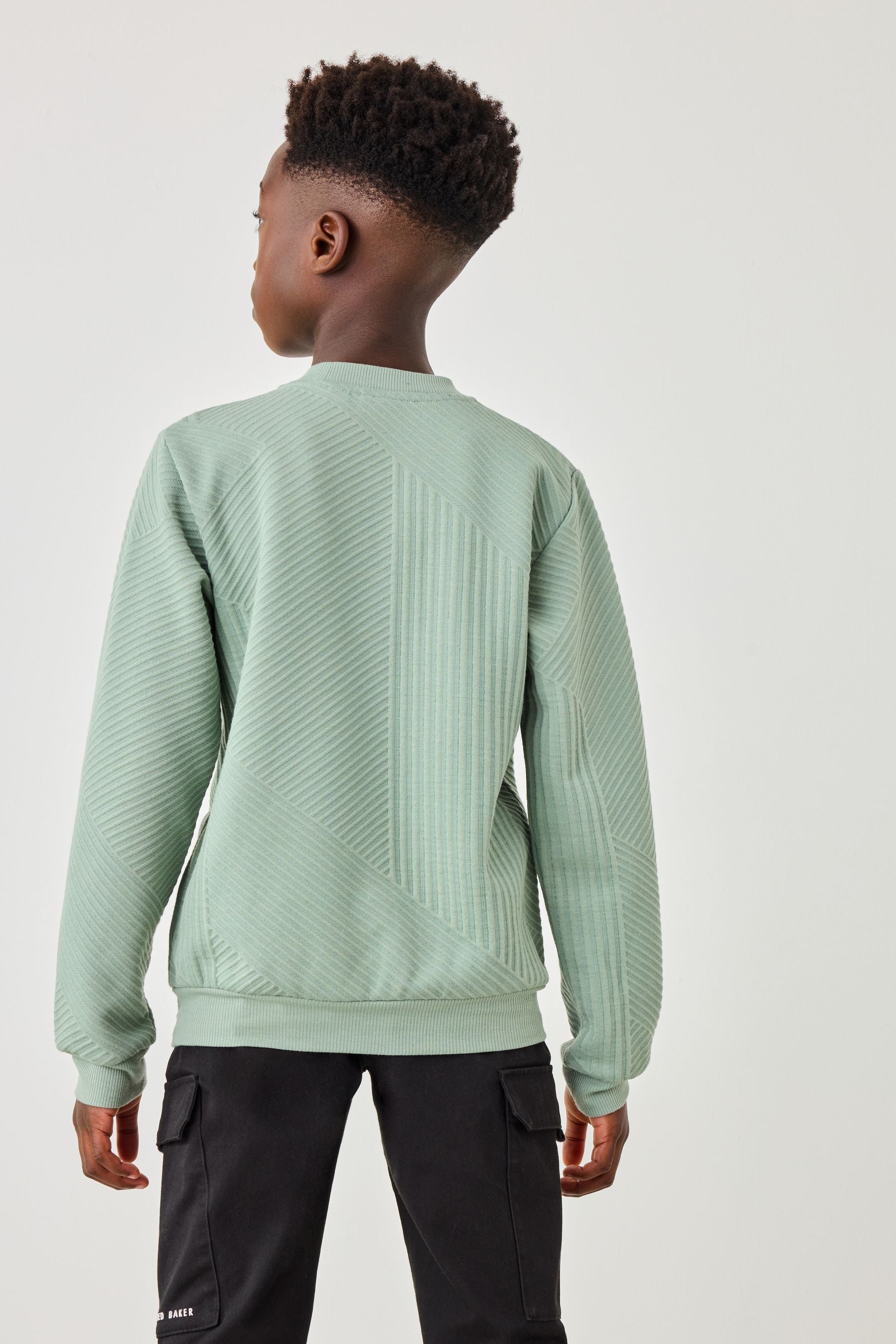 Baker by Ted Baker Green Textured Sweatshirt