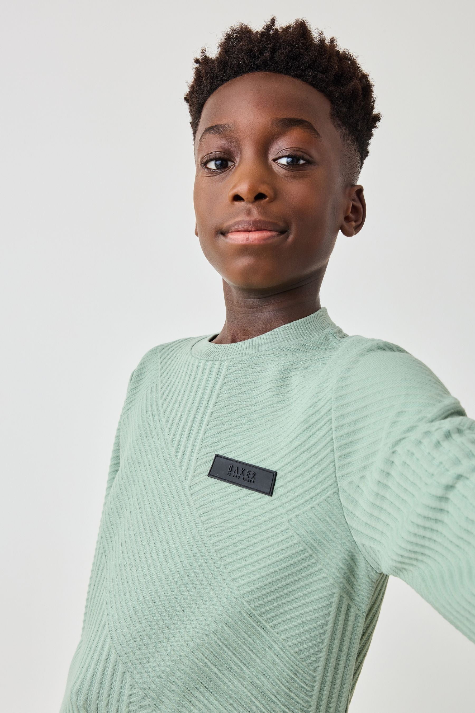 Baker by Ted Baker Green Textured Sweatshirt