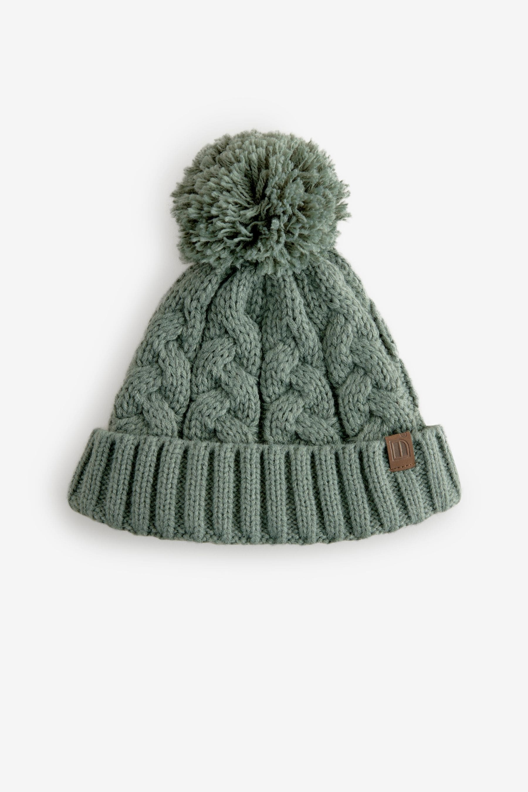 Sage Green Cable Knit Hat, Glove & Scarf Set (3-16yrs)