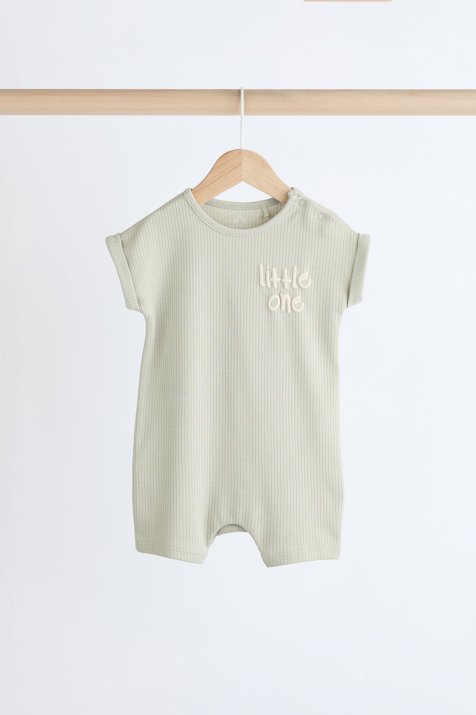 Grey/Sage Baby Jersey Rompers 3 Pack