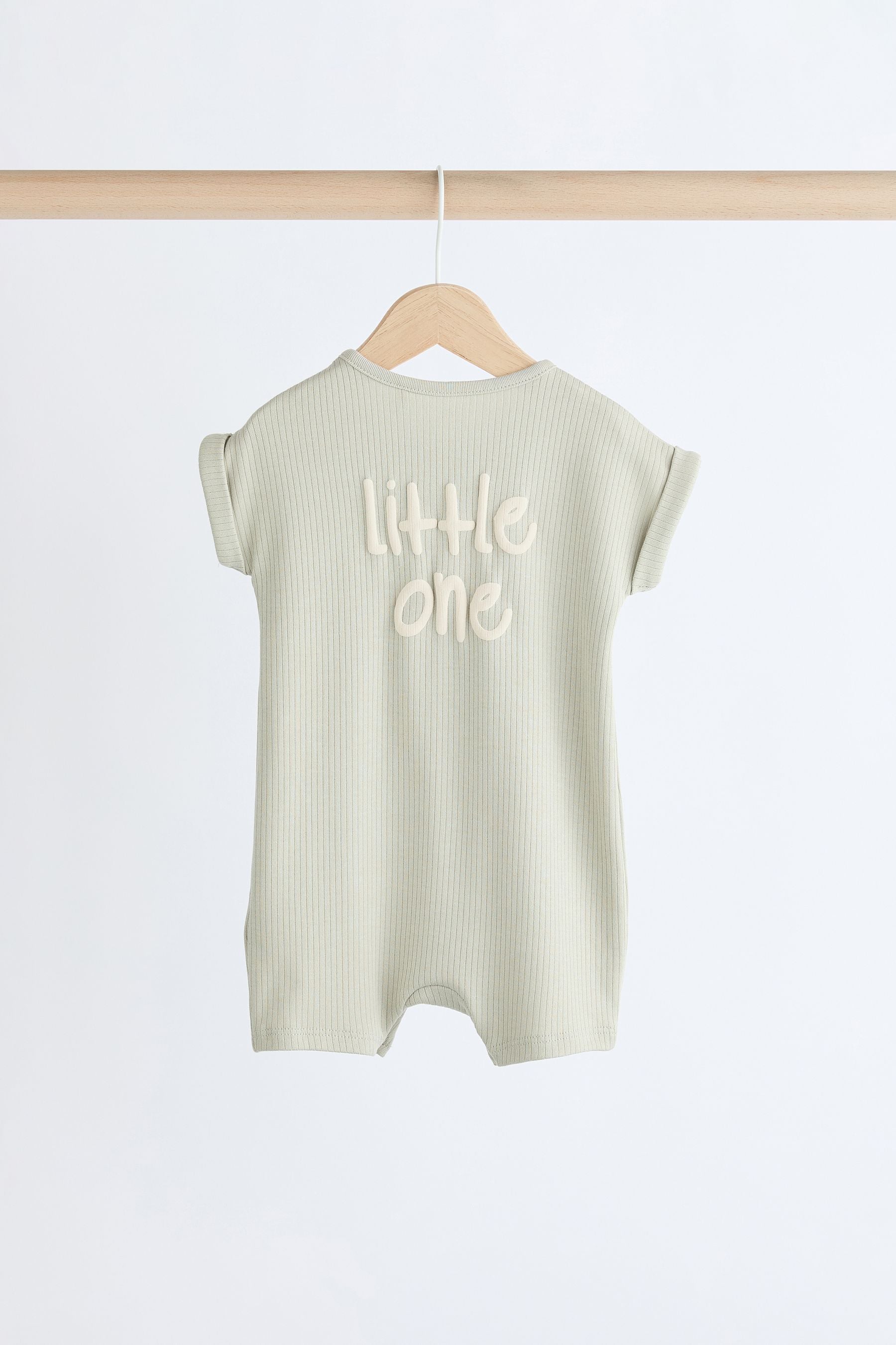 Grey/Sage Baby Jersey Rompers 3 Pack