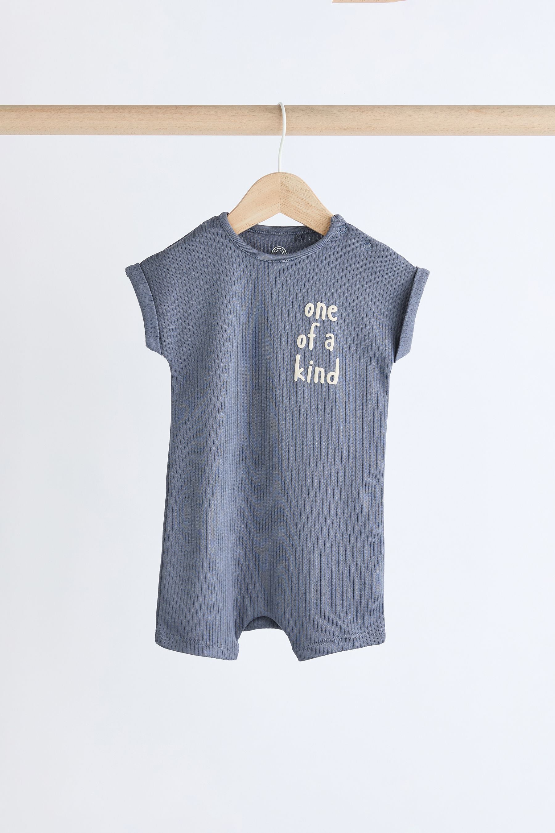 Grey/Sage Baby Jersey Rompers 3 Pack