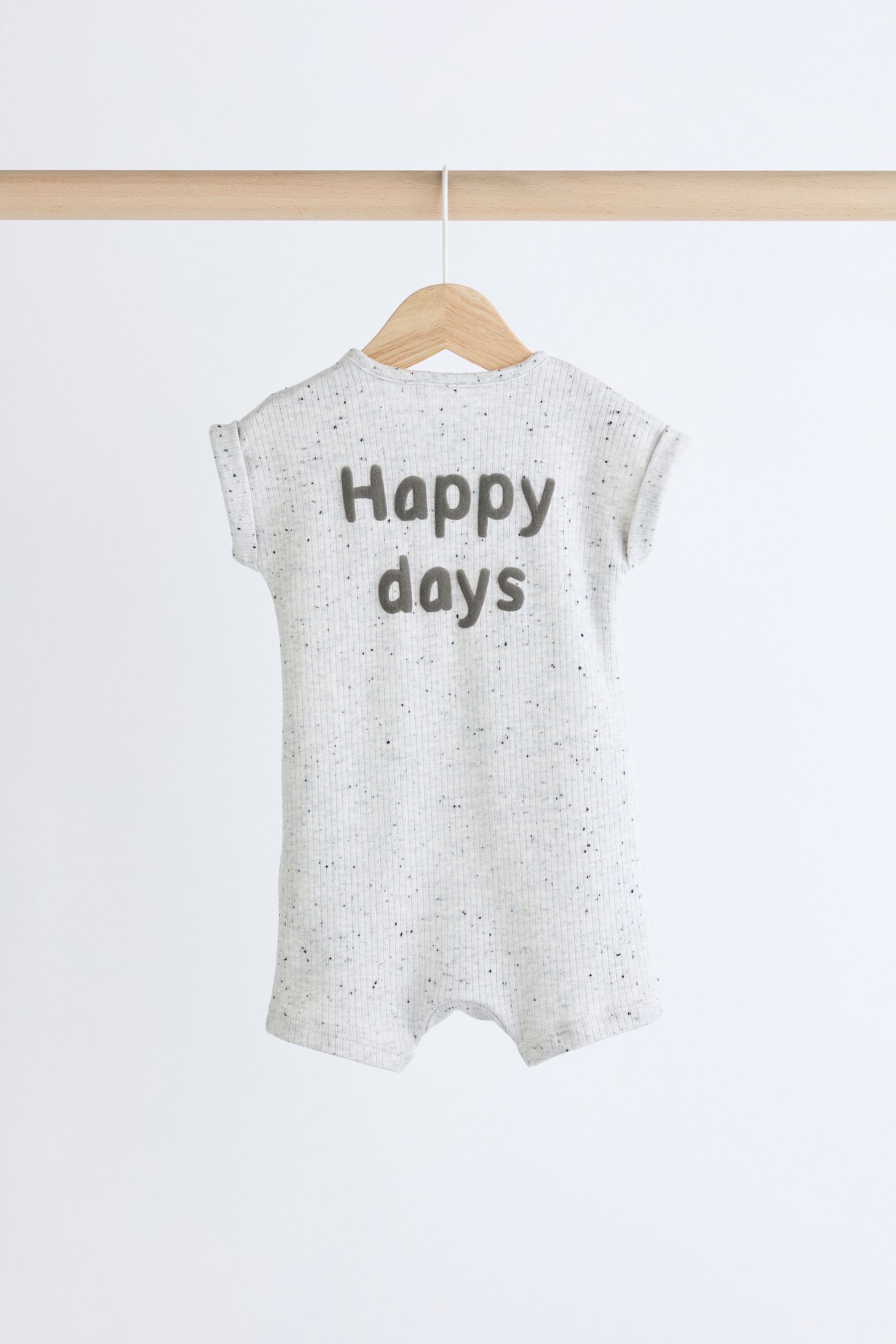 Grey/Sage Baby Jersey Rompers 3 Pack