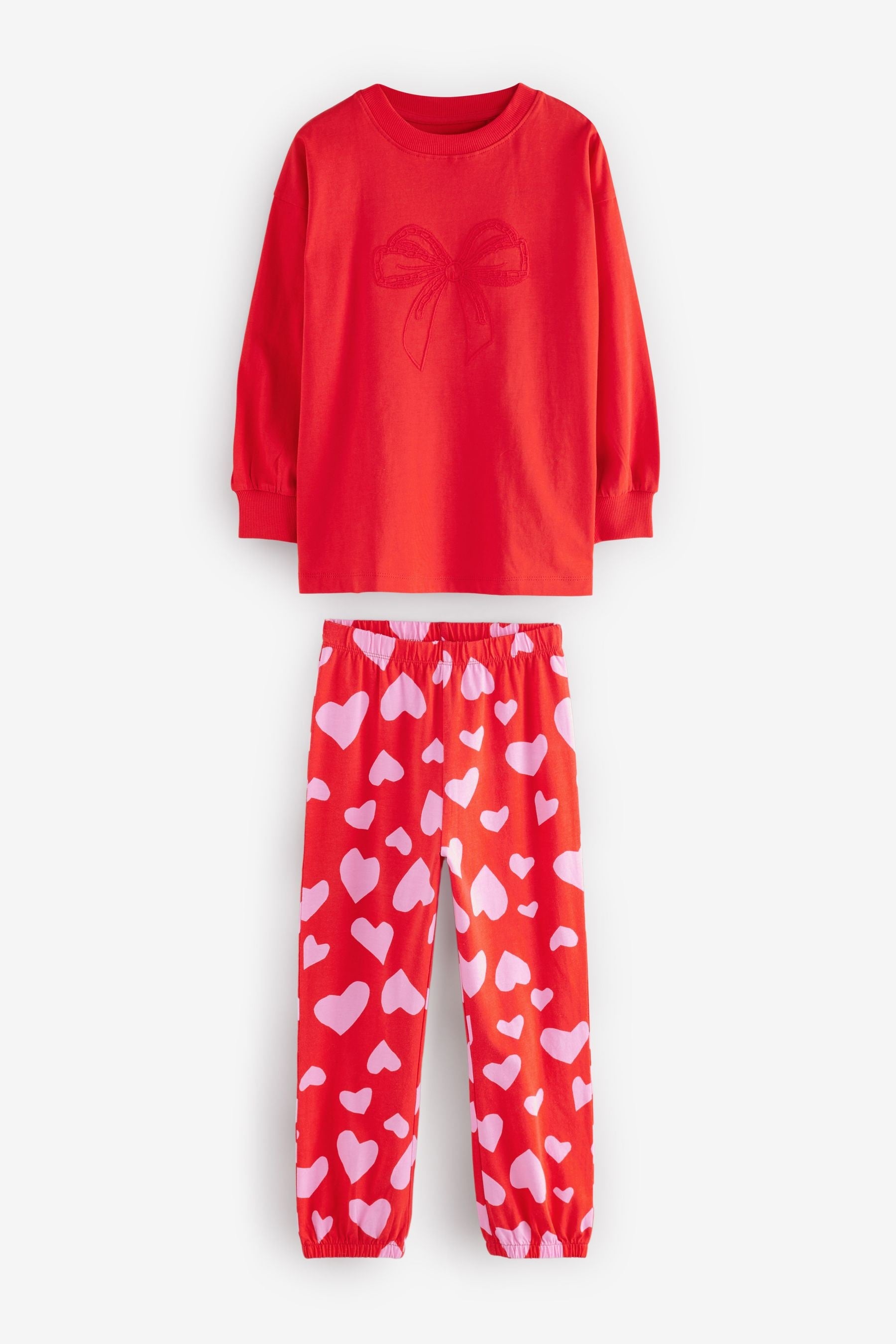 Red Bow 100% Cotton Jogger Pyjamas 3 Pack (3-16yrs)