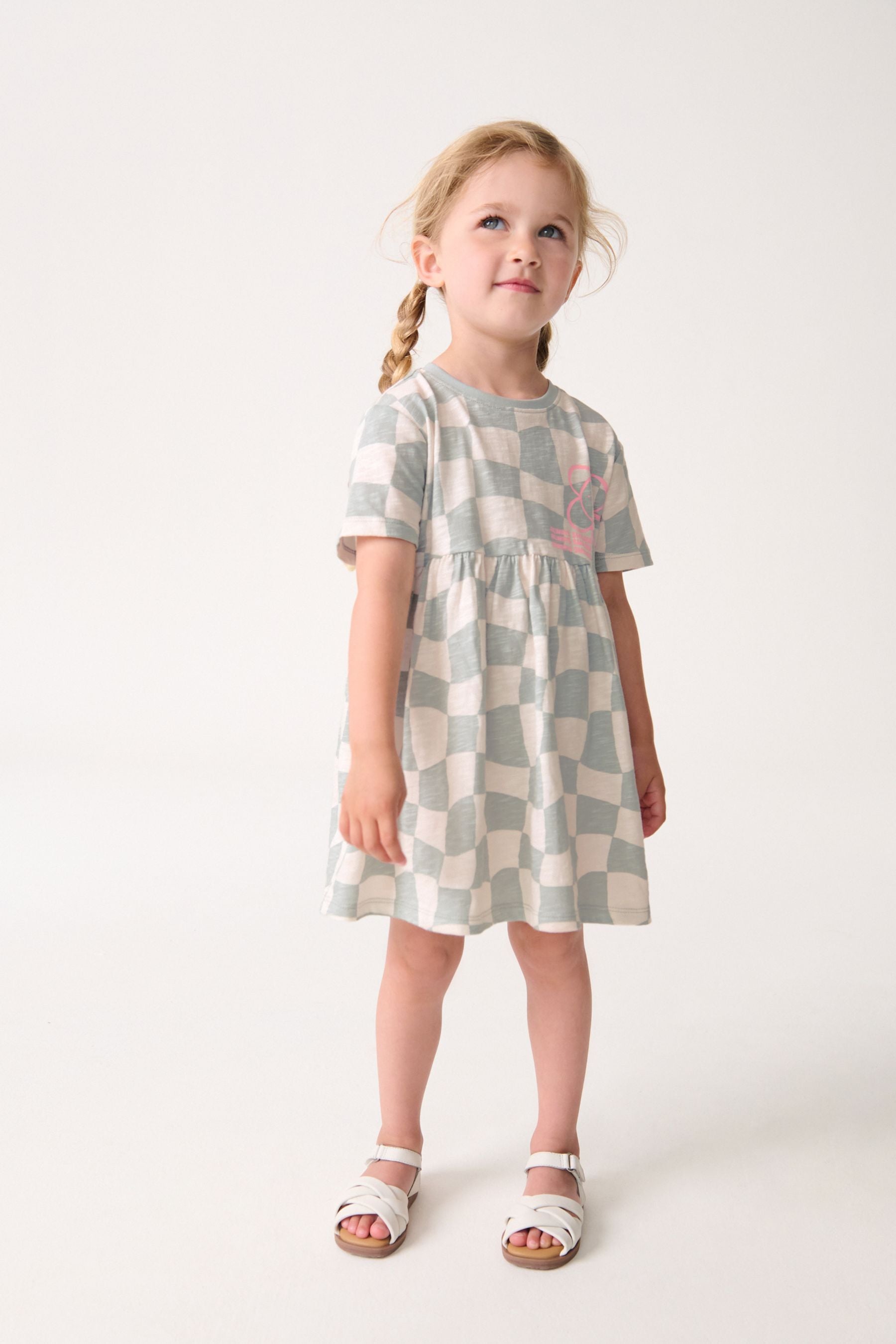 Green Short Sleeve Jersey Dress (3mths-7yrs)