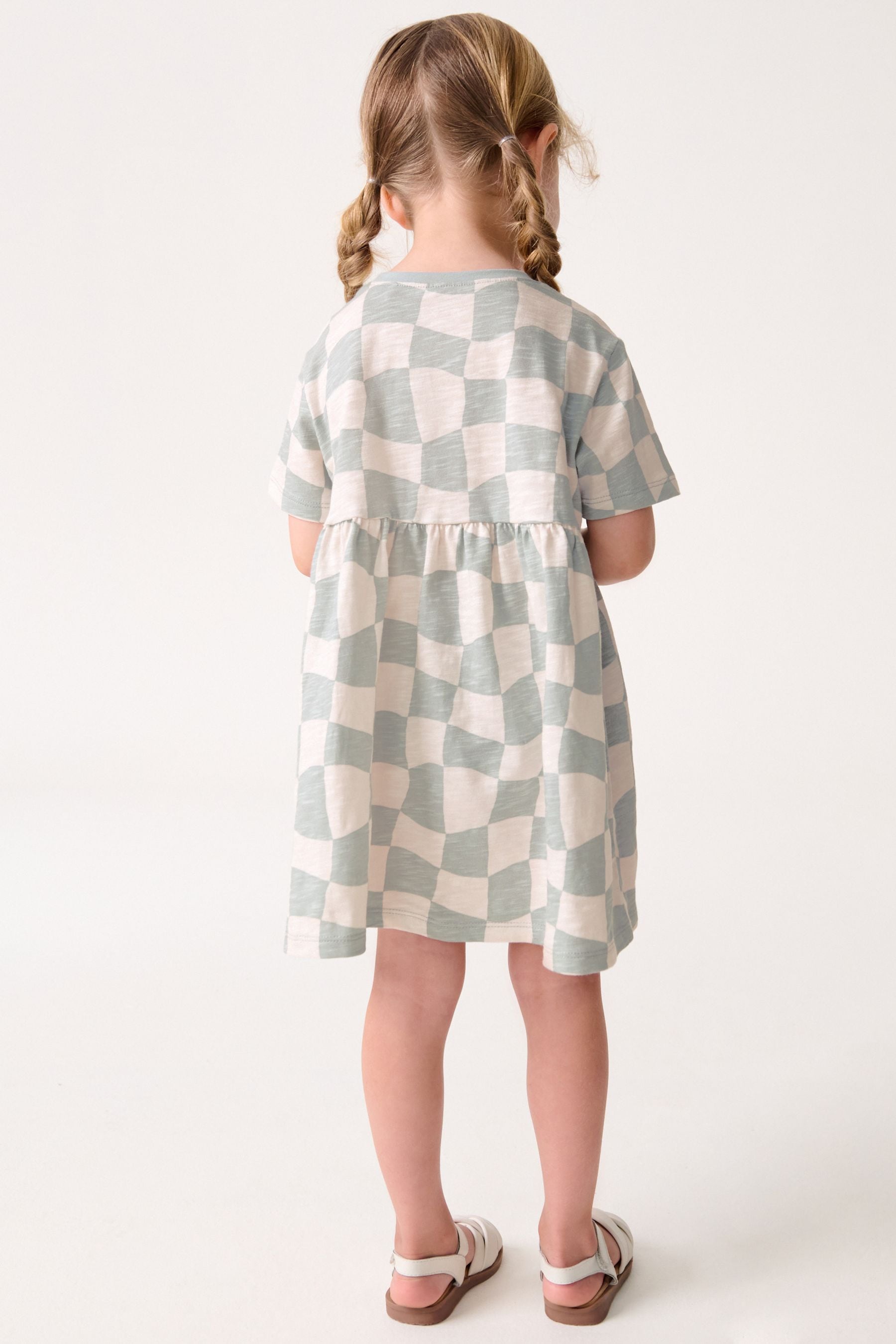 Green Short Sleeve Jersey Dress (3mths-7yrs)