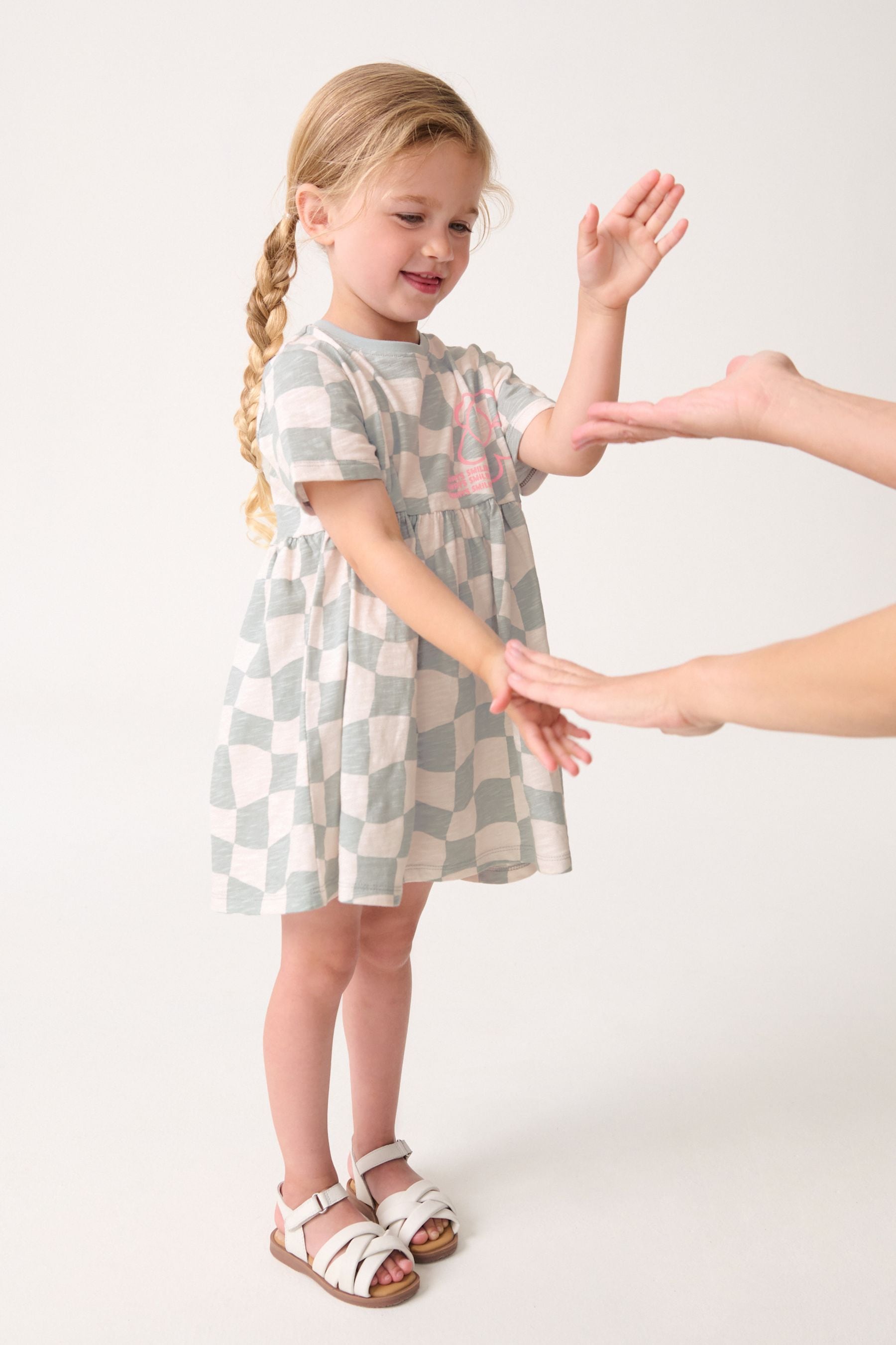 Green Short Sleeve Jersey Dress (3mths-7yrs)