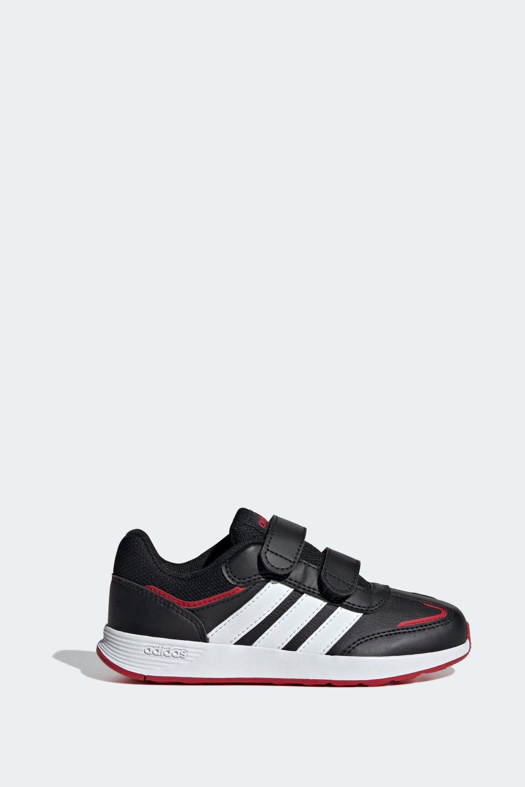 adidas Black/Red Kids Tensaur Switch Shoes