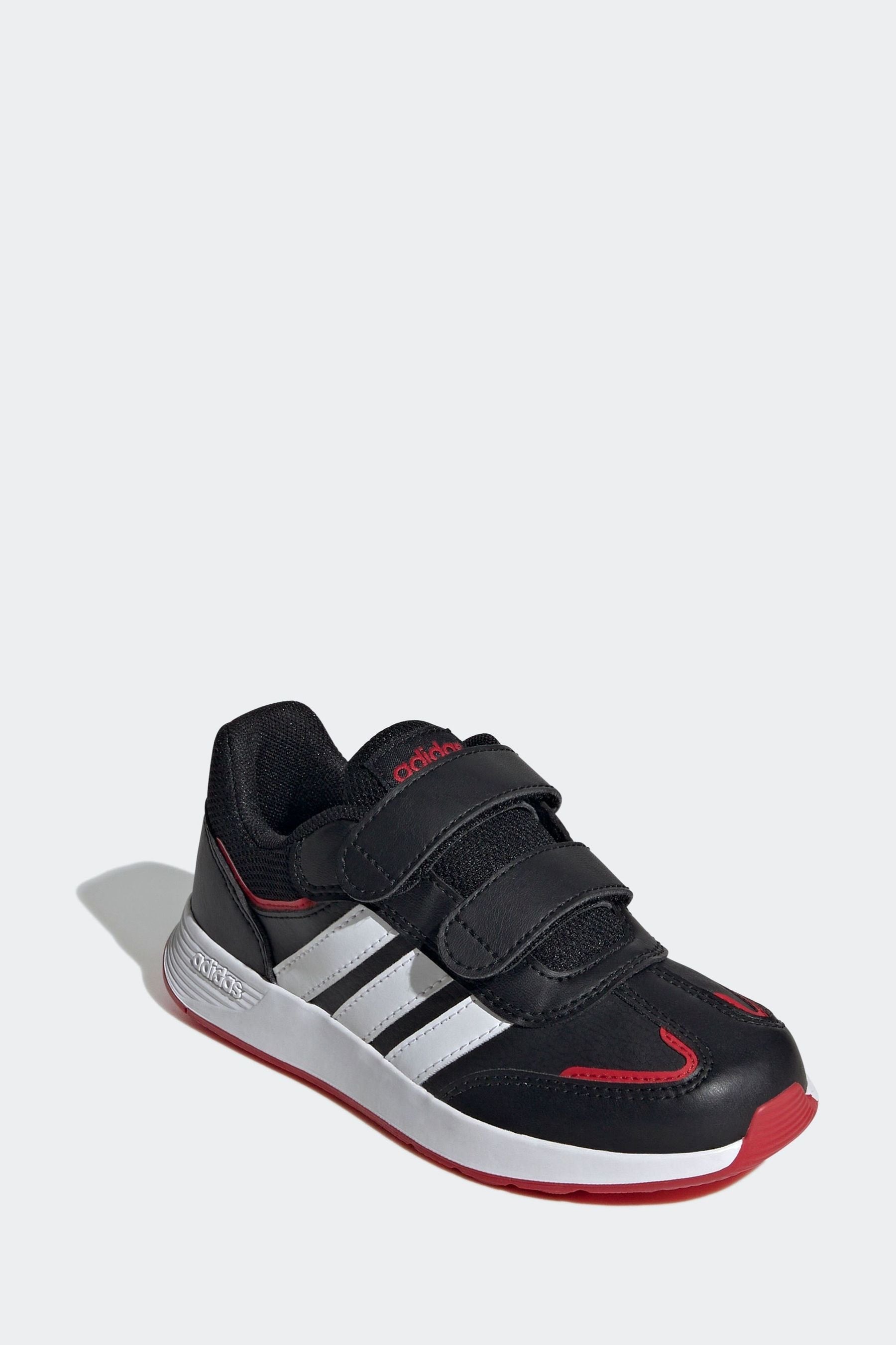 adidas Black/Red Kids Tensaur Switch Shoes