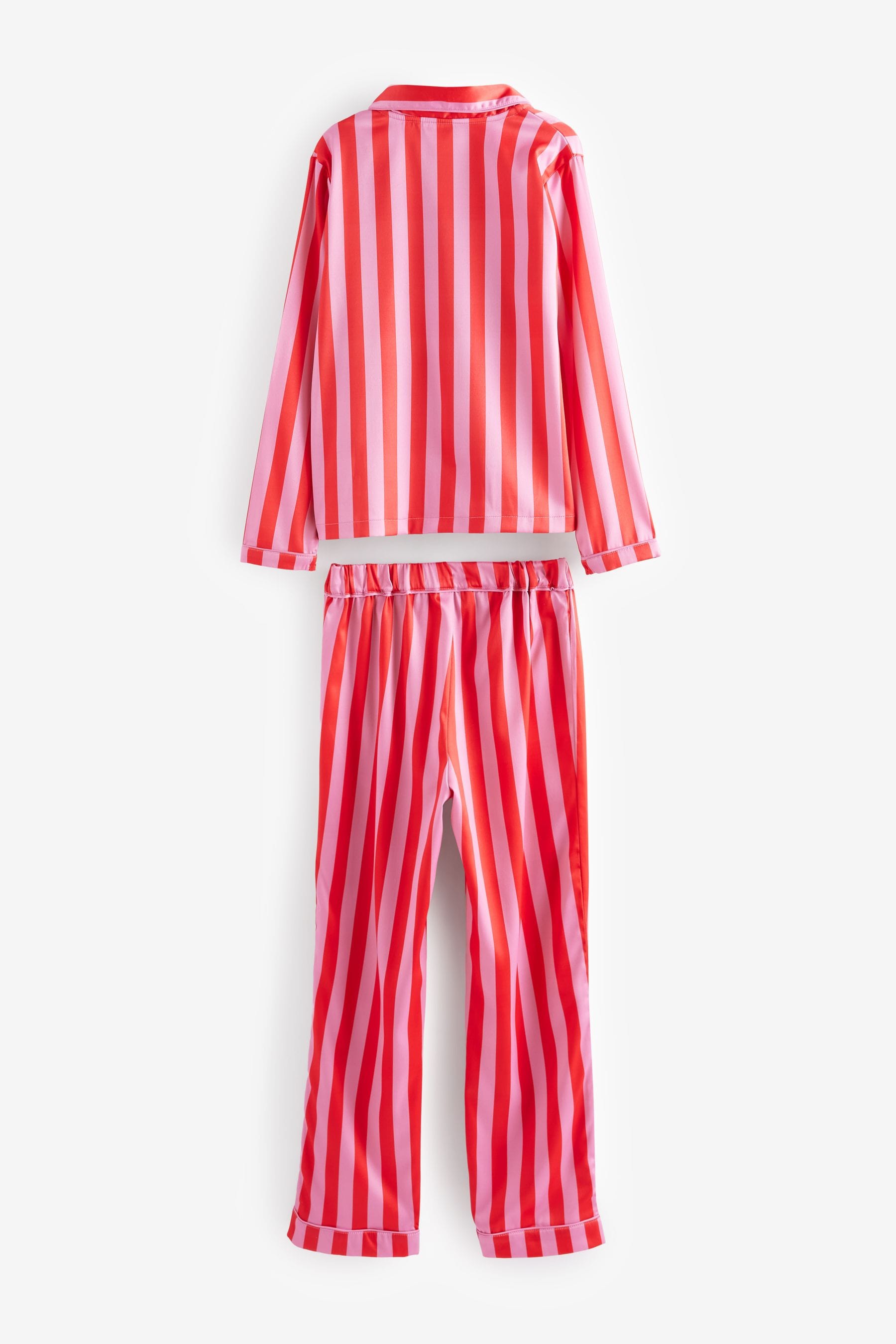 Red/Pink Button Through Pyjamas (6-16yrs)