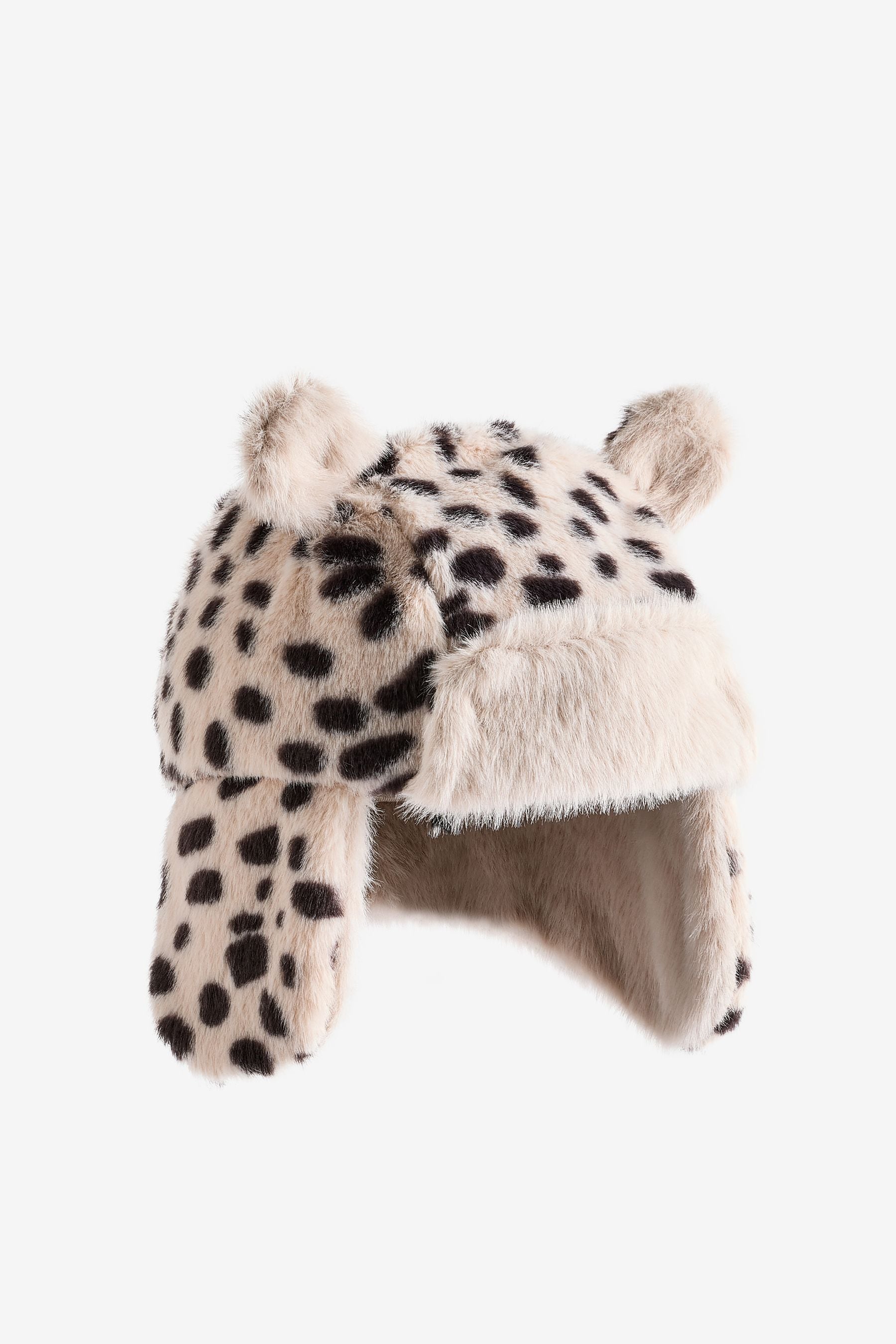 Animal Print Faux Fur Baby Trapper Hat (0mths-2yrs)