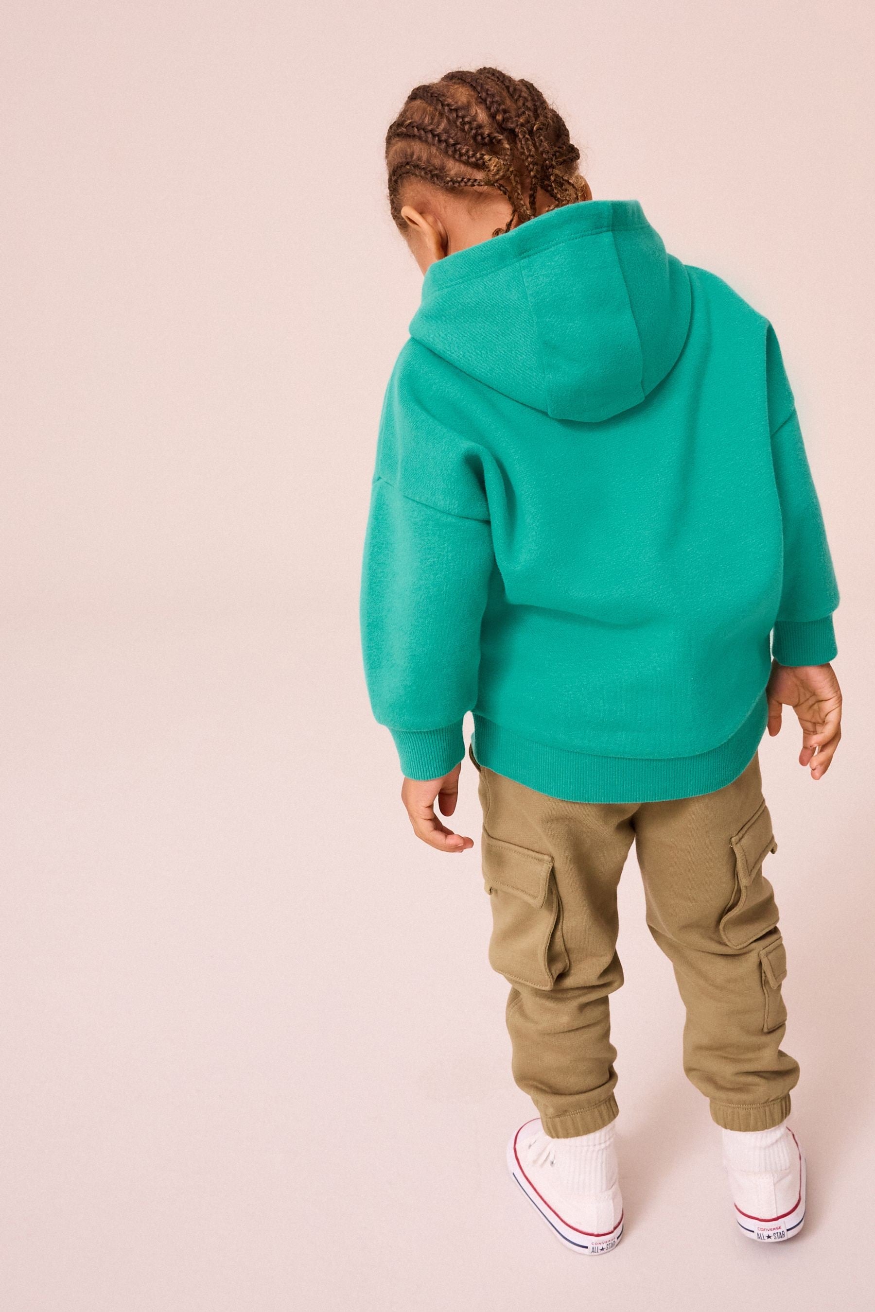 Green/Tan Utility Hoodie and Carpenter Joggers Set (3mths-7yrs)