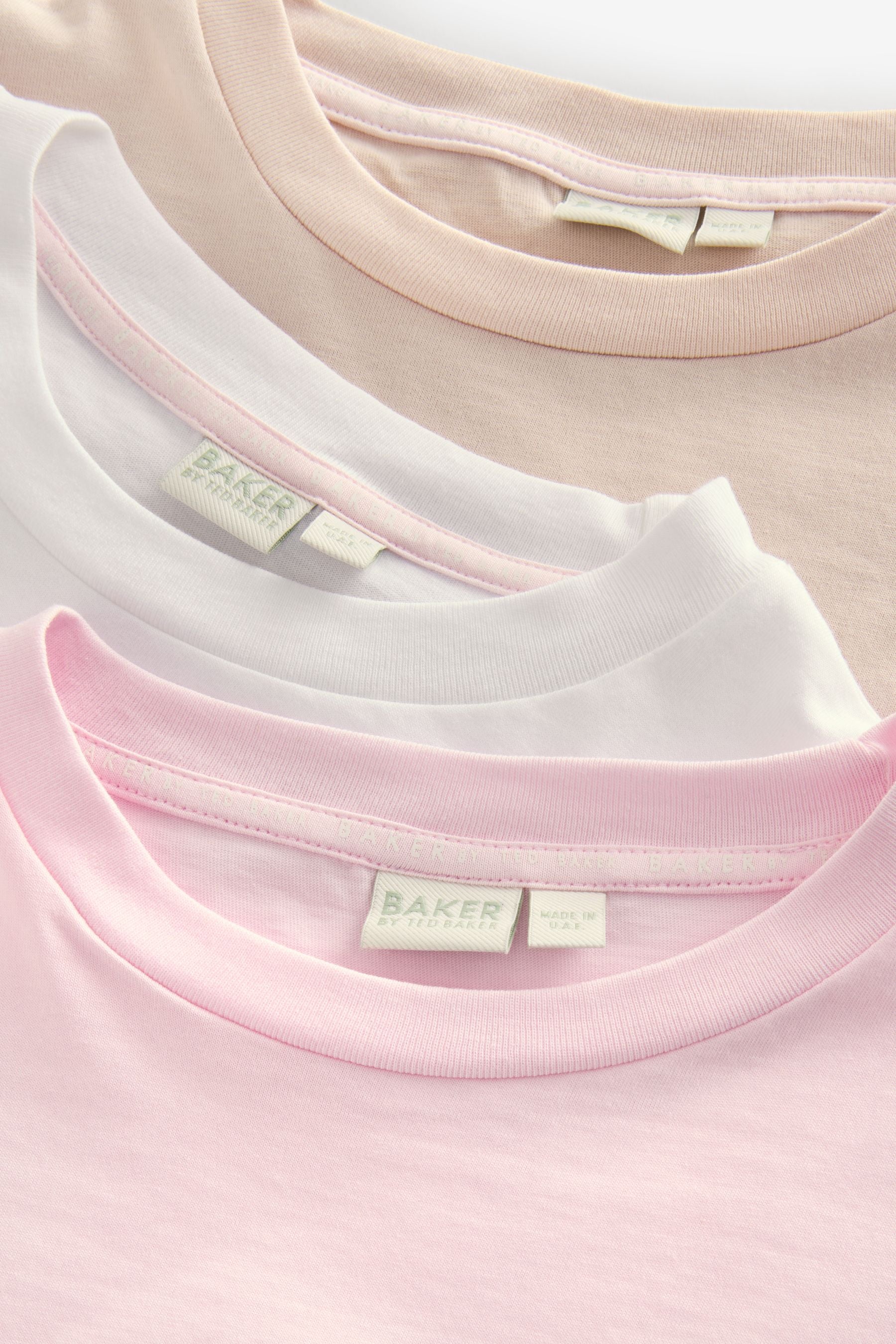 Baker by Ted Baker Multi Branded 100% Cotton T-Shirts 3 Pack