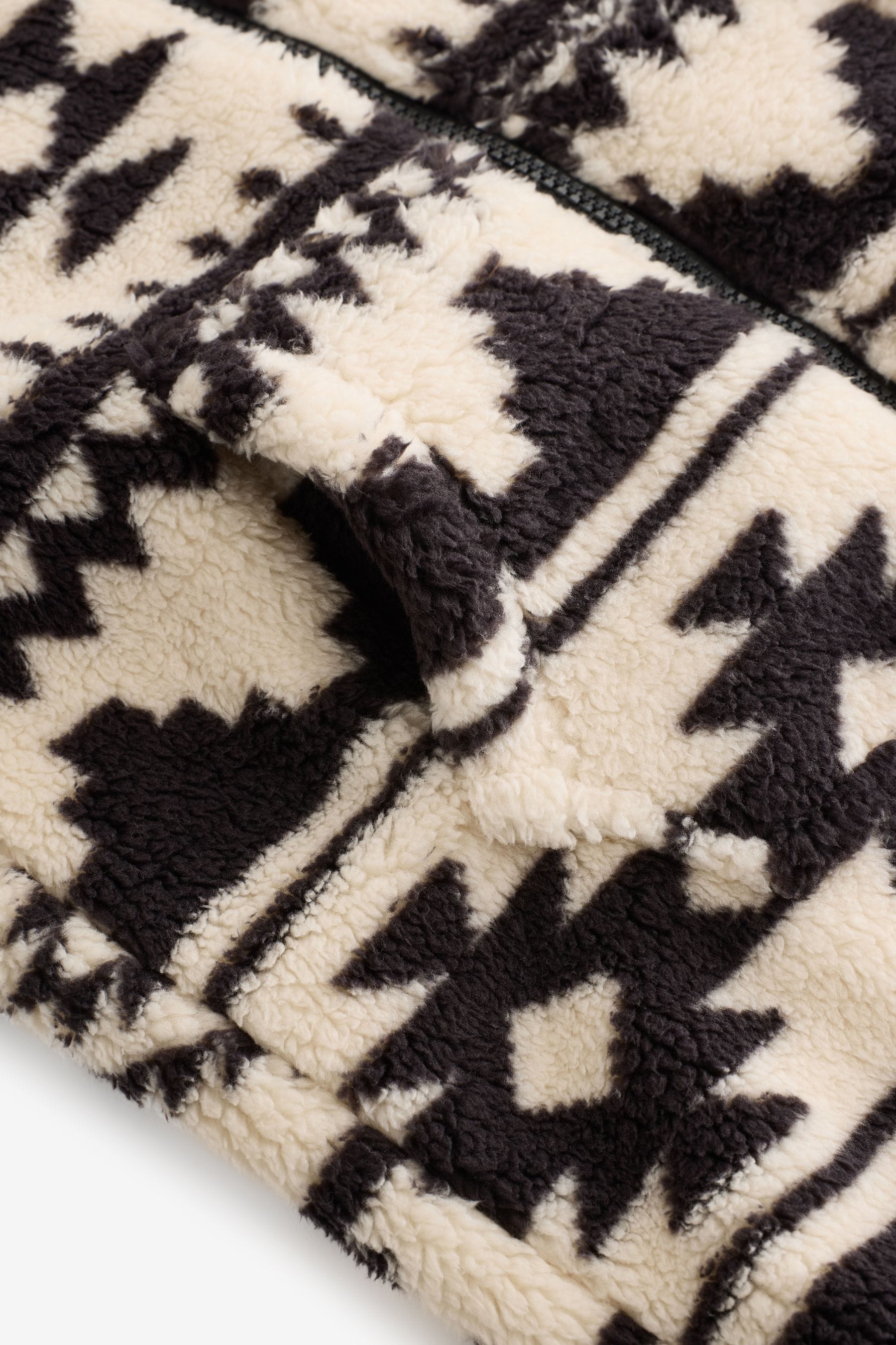 Neutral/Black Aztec Print Fleece All-In-One (3-16yrs)