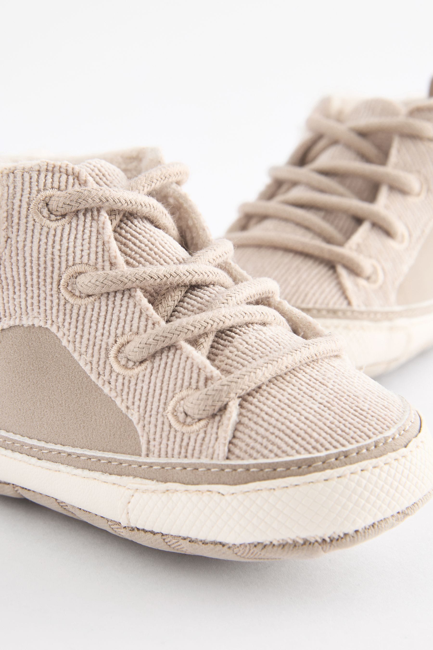 Neutral Warm Lined Lace-Up Baby Boots (0-24mths)