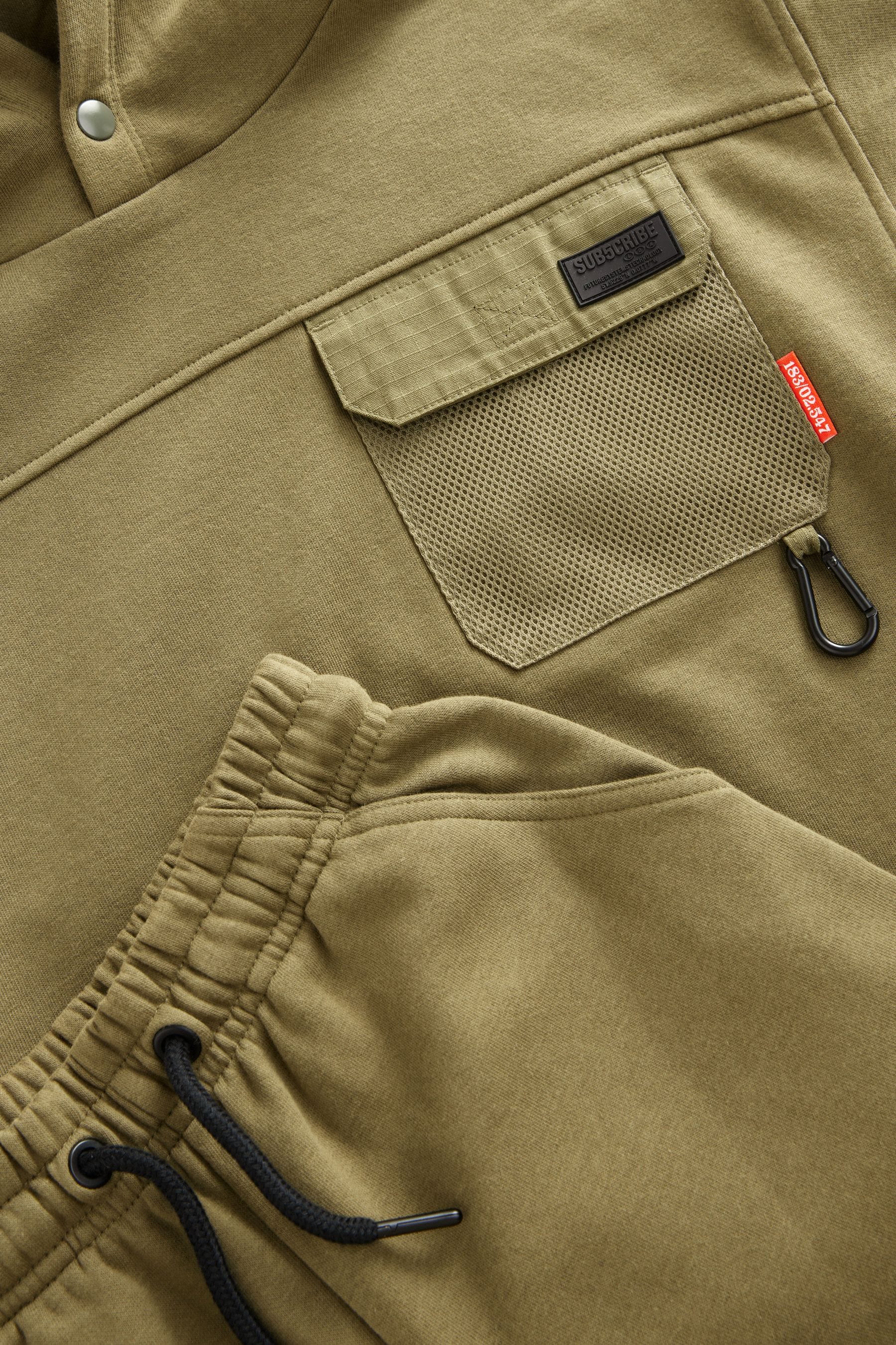 Khaki Green Utility style Hoodie & Joggers Set (3-16yrs)