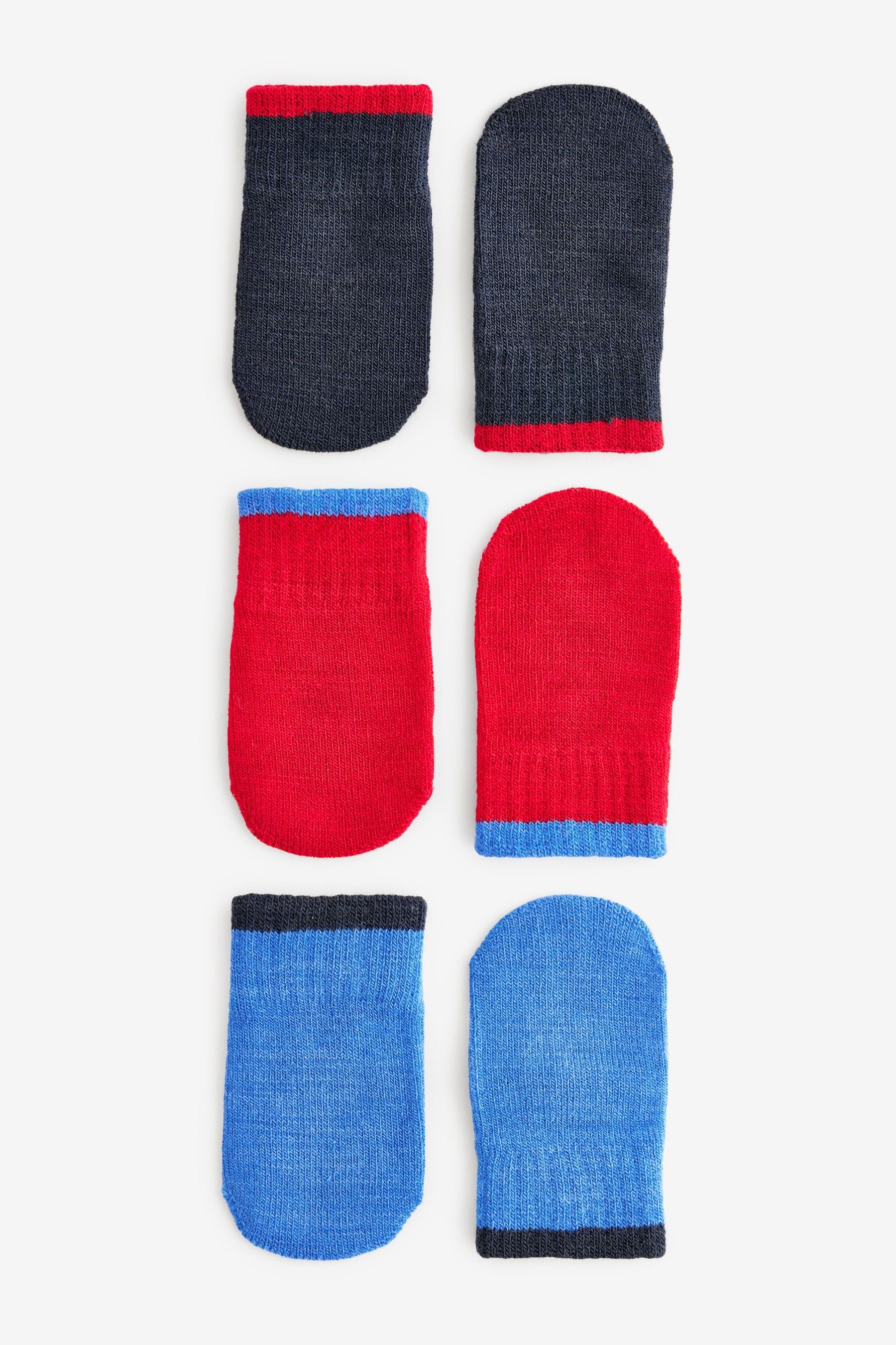 Red & Blue 3 Pair Magic Mittens Set (3mths-6yrs)