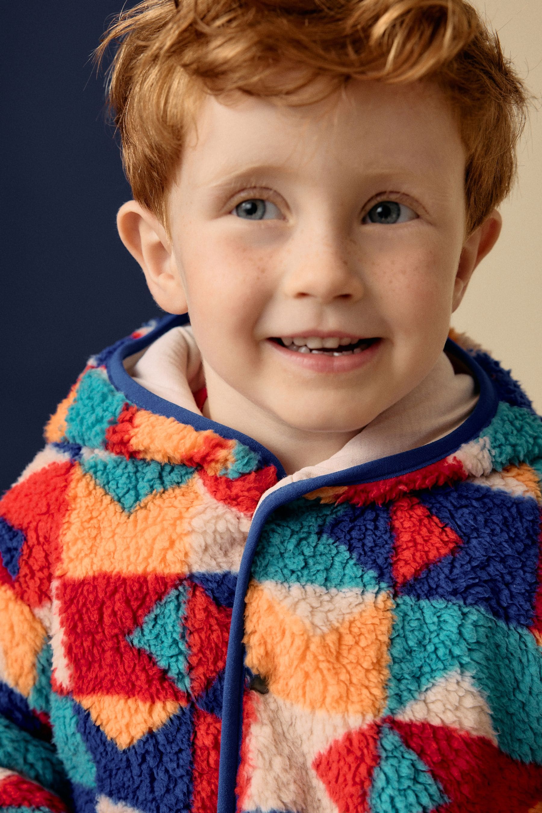 Multi Patterned Fleece Hooded Jacket (3mths-7yrs)