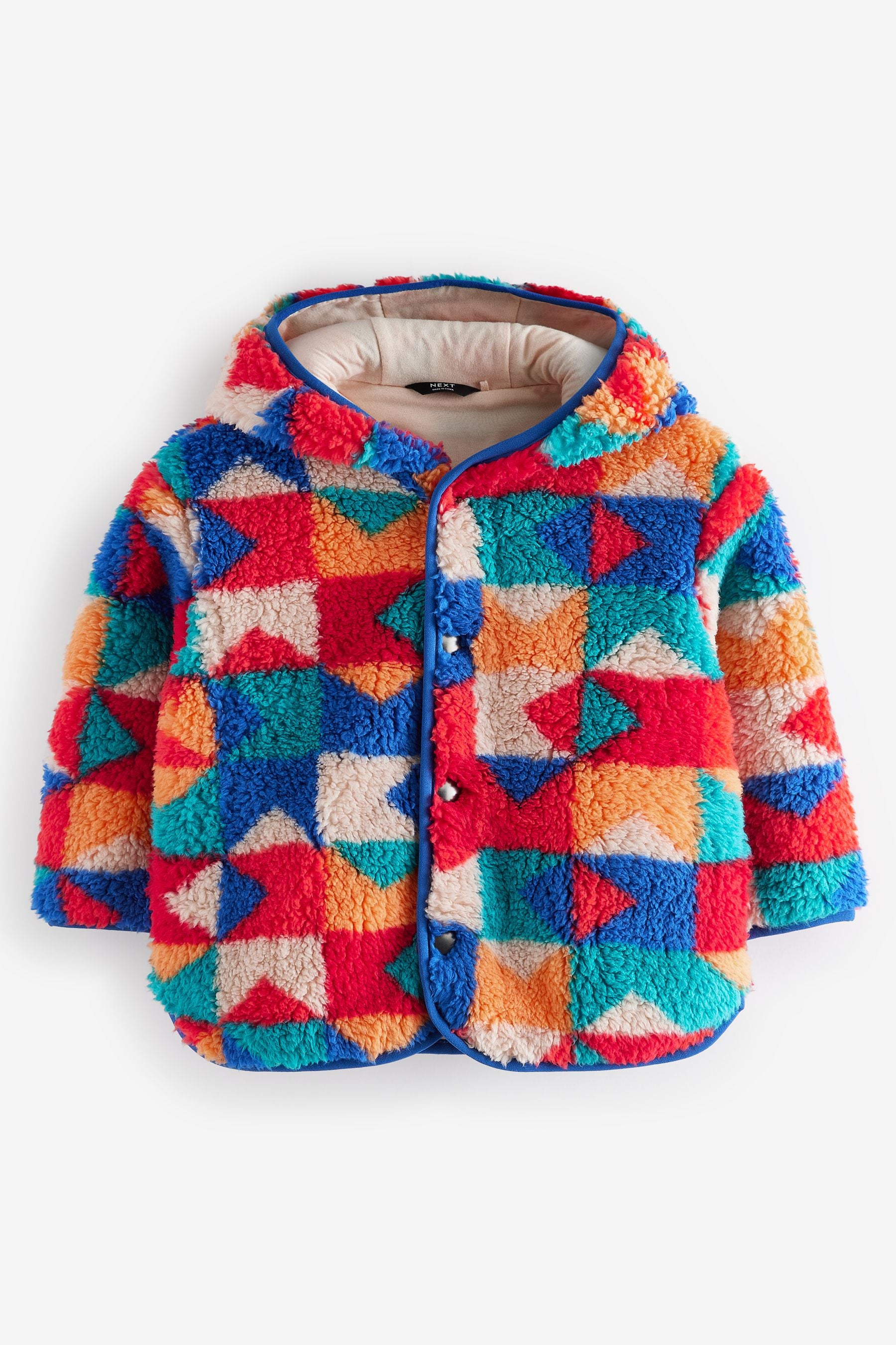 Multi Patterned Fleece Hooded Jacket (3mths-7yrs)