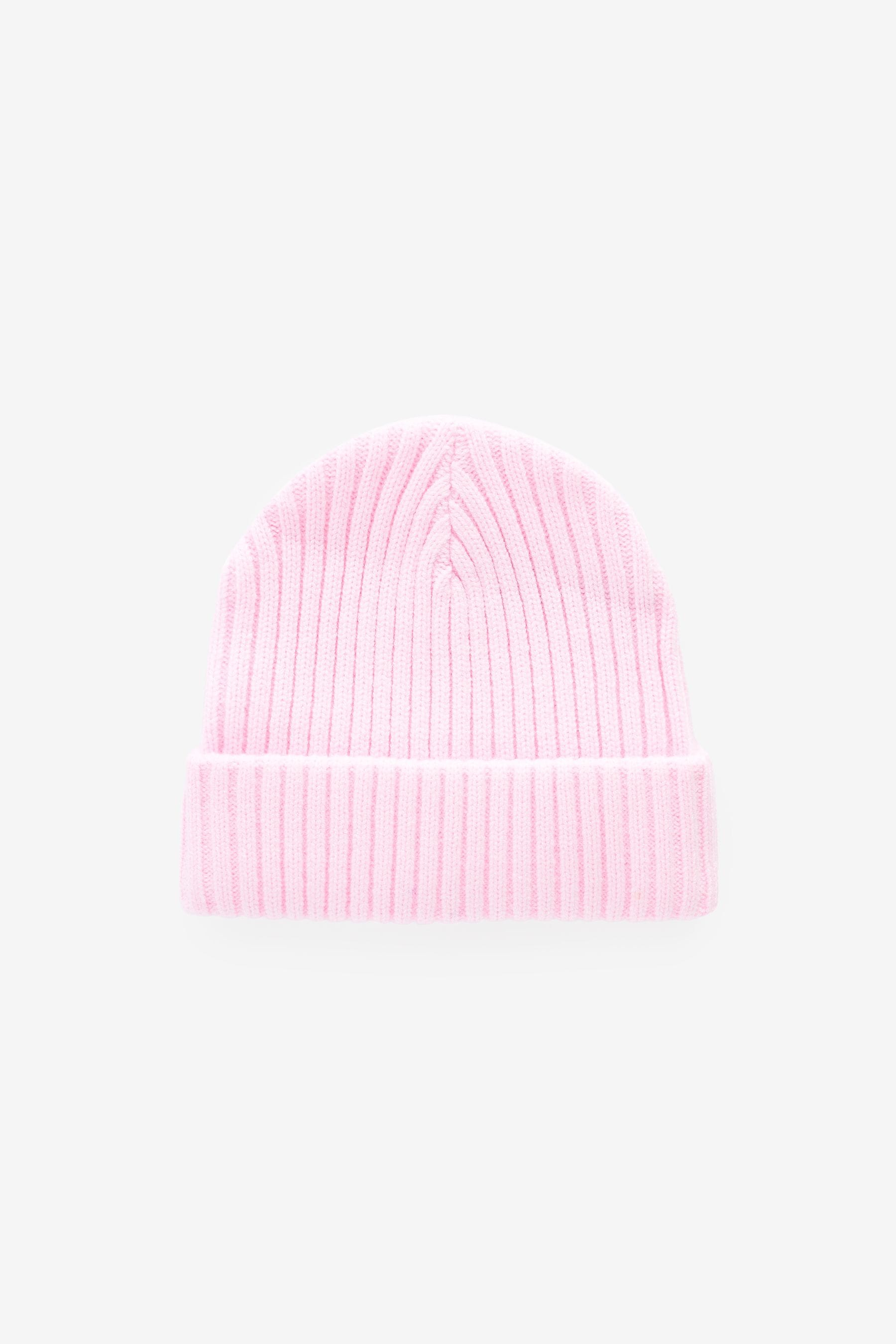 Pink Rib Beanie Hat (1-16yrs)