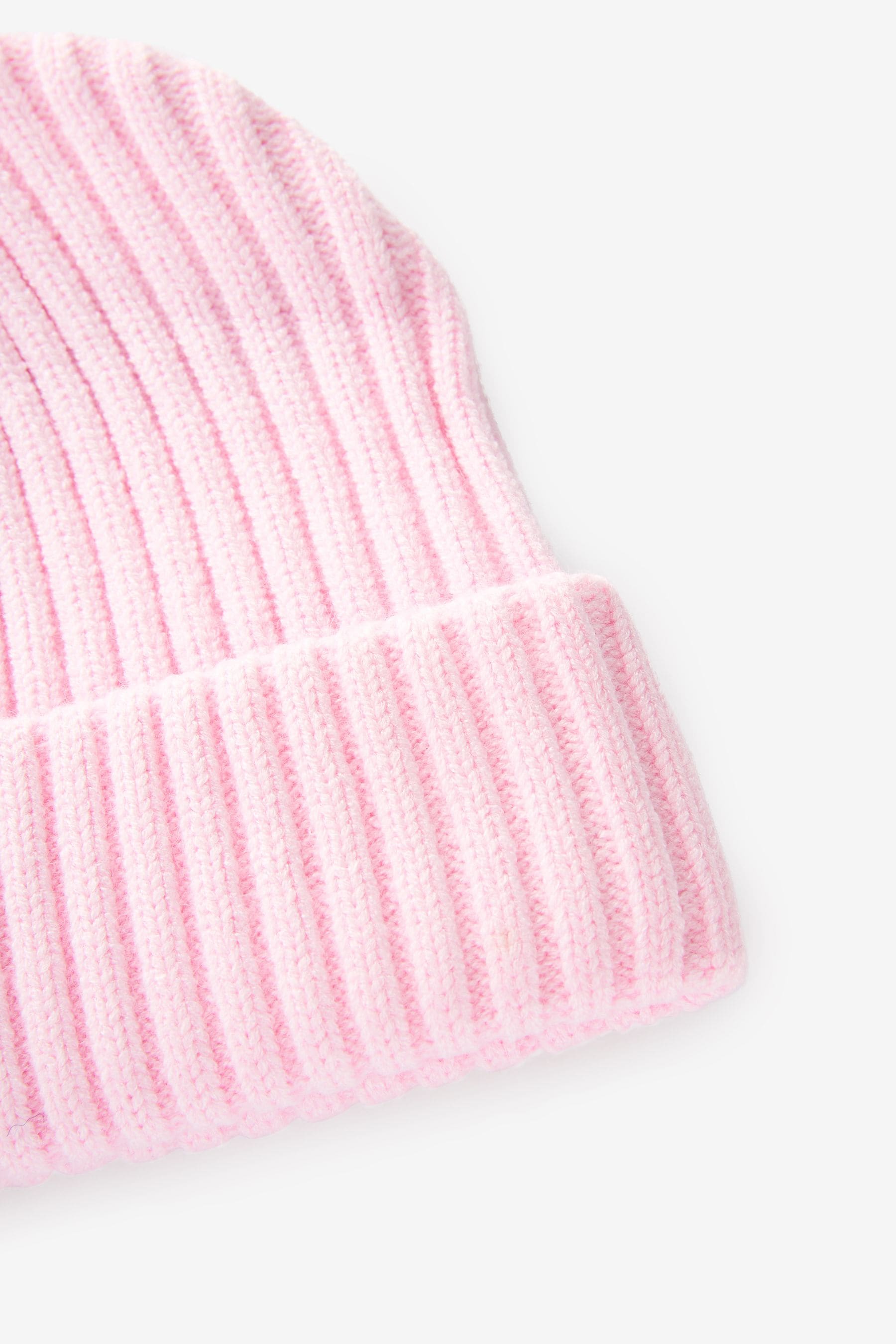 Pink Rib Beanie Hat (1-16yrs)