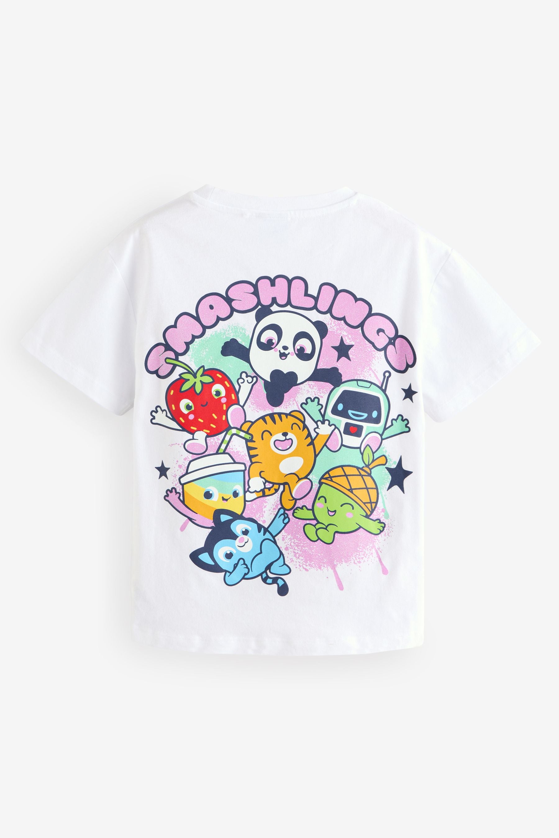 White Smashlings Oversized License 100% Cotton T-Shirt (3-16yrs)