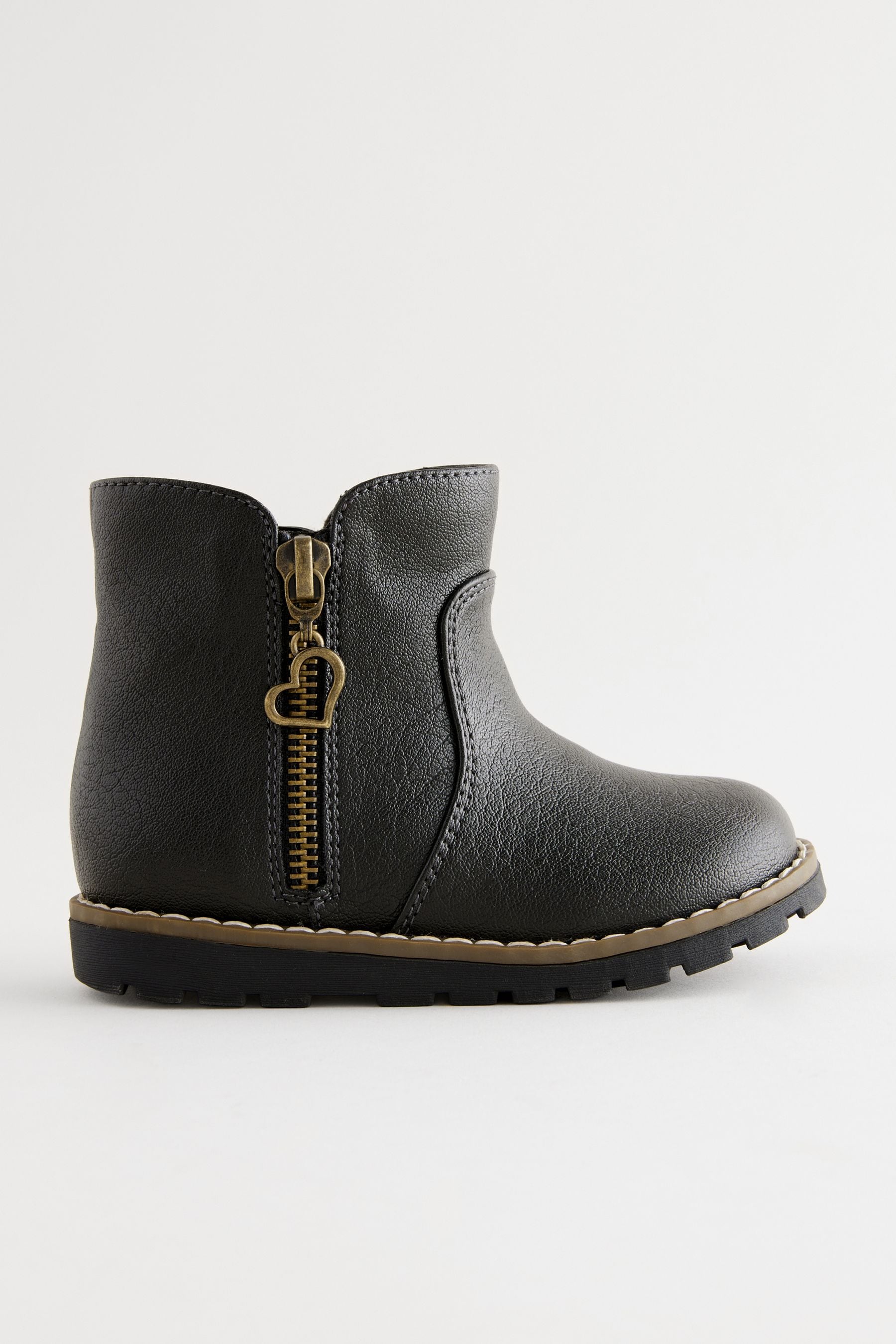 Black Wide Fit (G) Chelsea Zip Ankle Boots