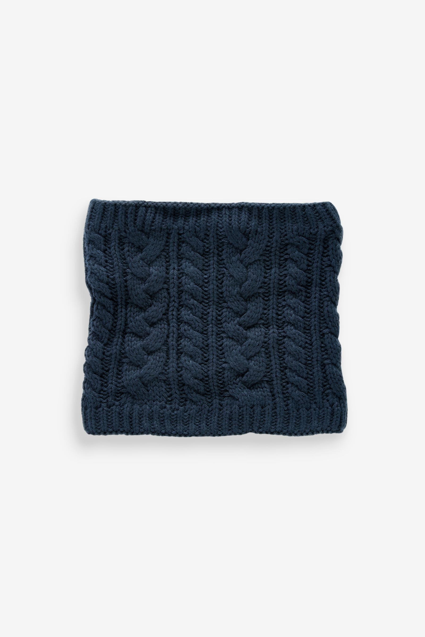 Black Cable Knit Snood (1-16yrs)