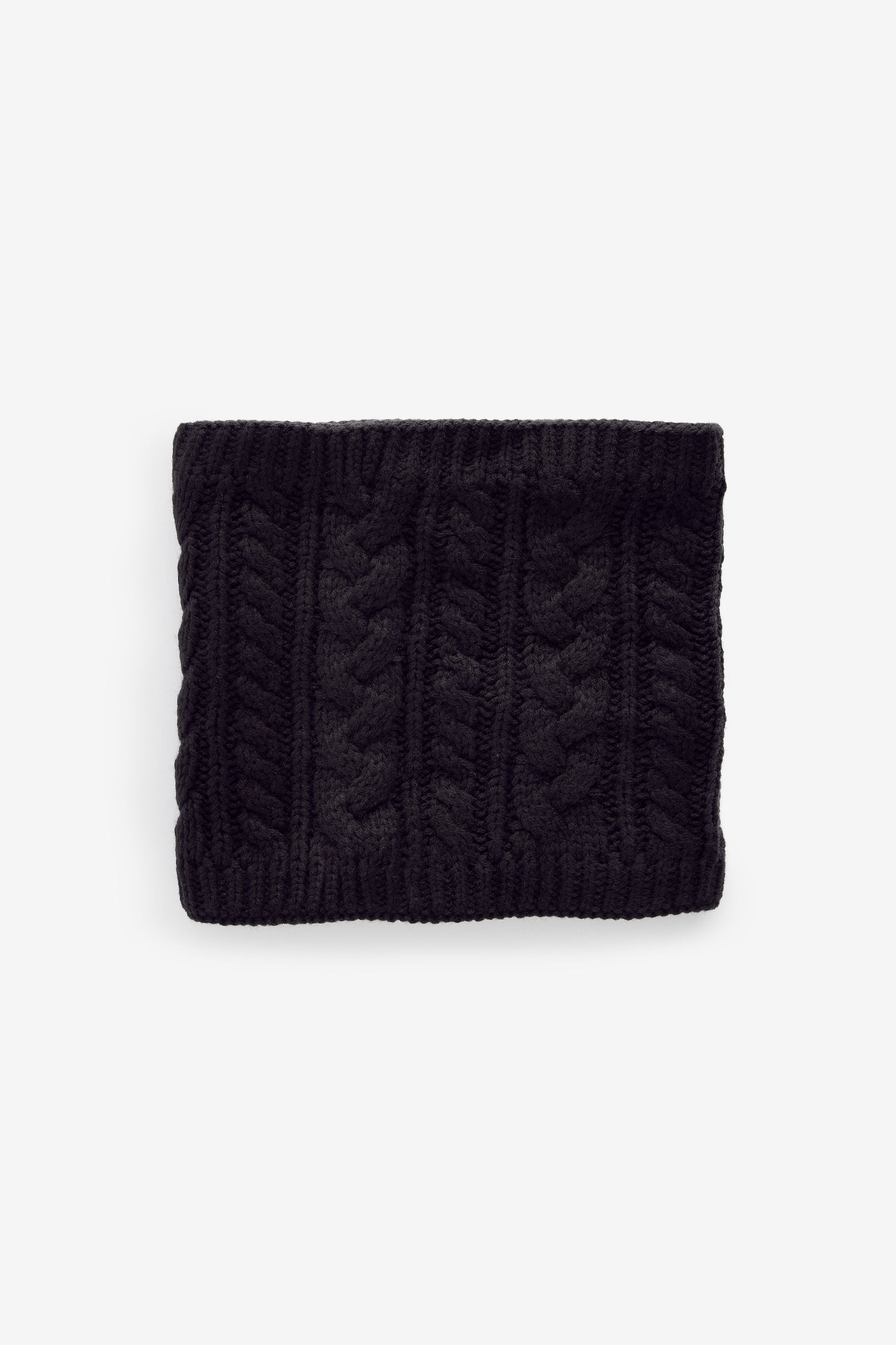 Black Cable Knit Snood (1-16yrs)