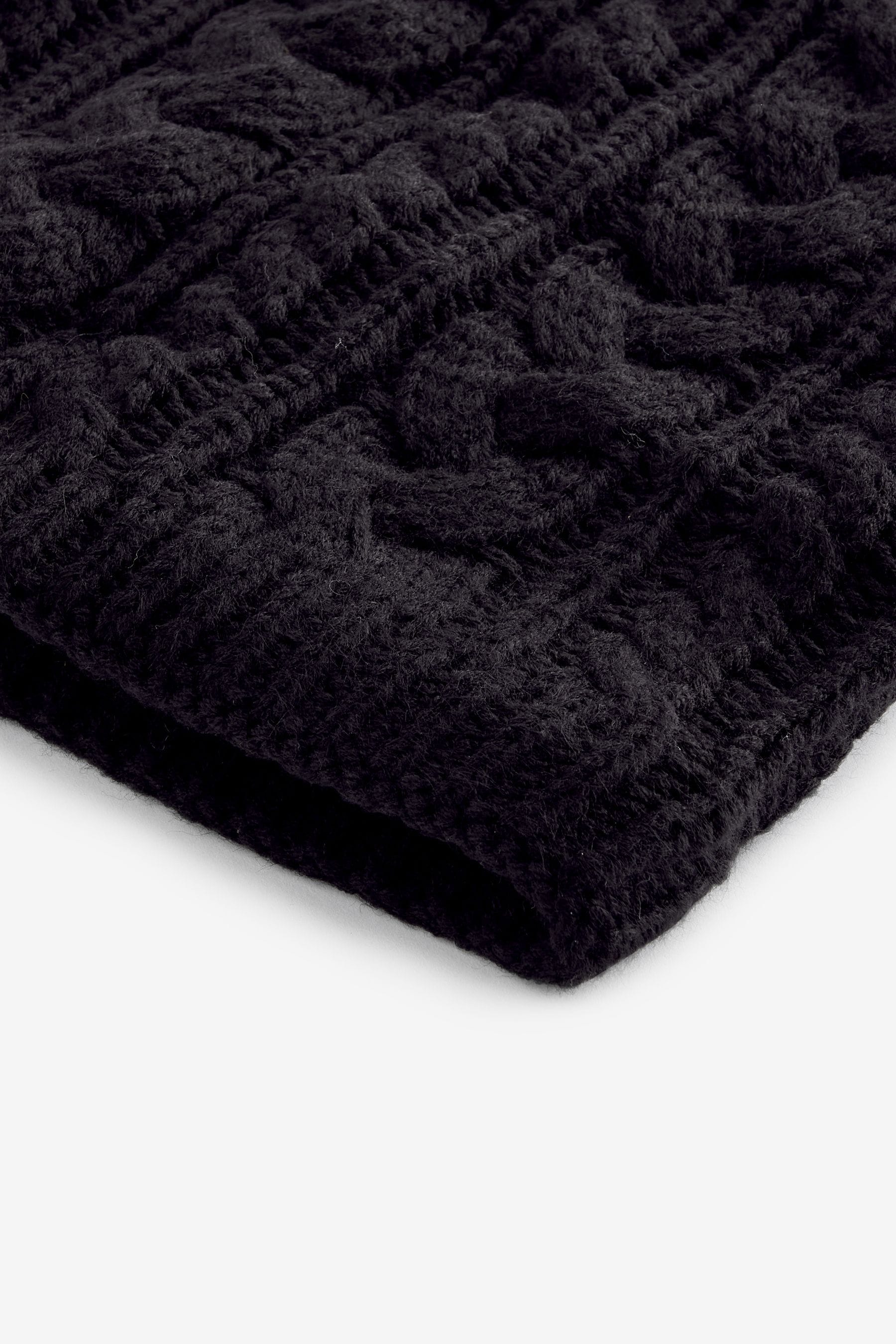 Black Cable Knit Snood (1-16yrs)